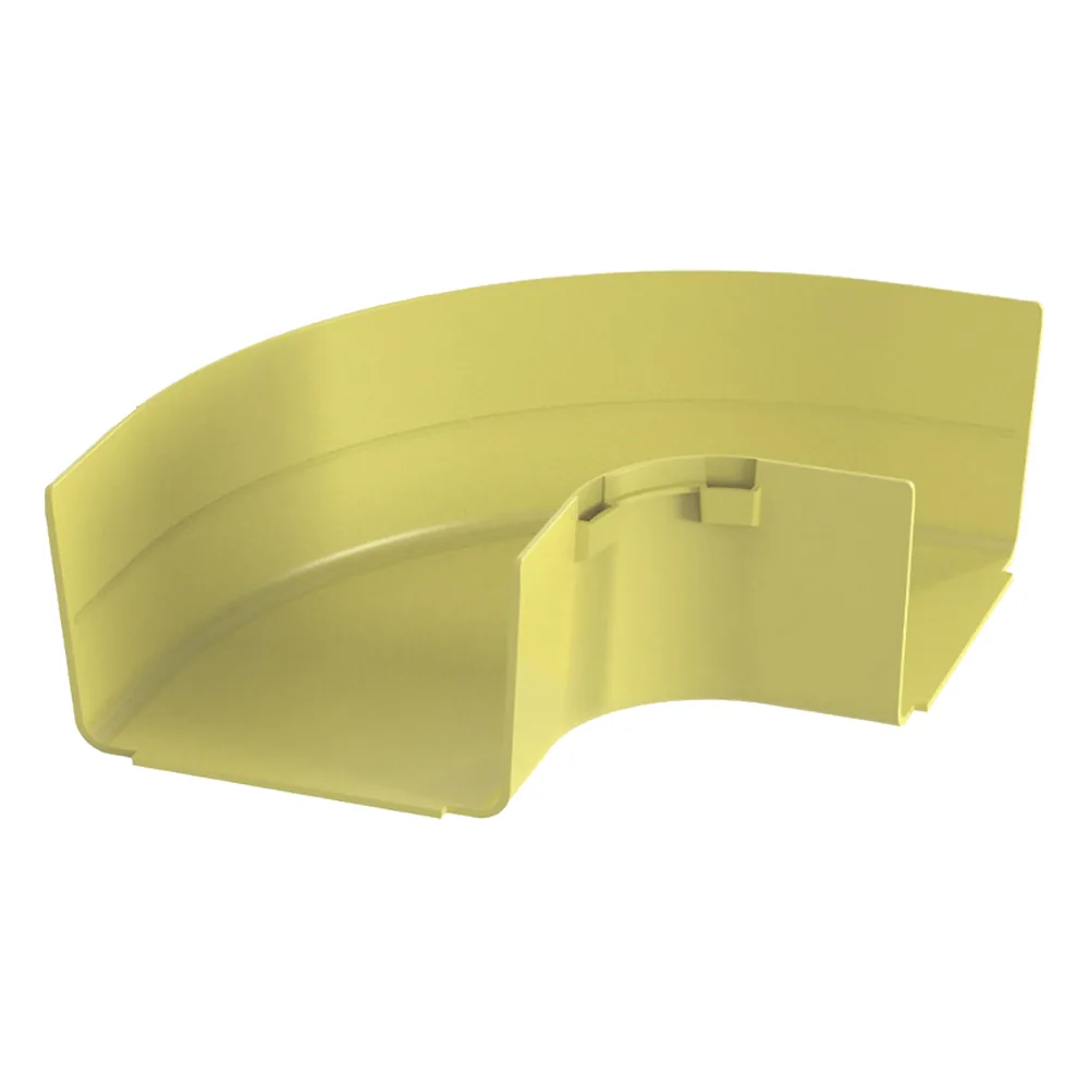 Ángulo Recto a 90º Horizontal, Para Canaletas FiberRunner™ 6X4, Color Amarillo