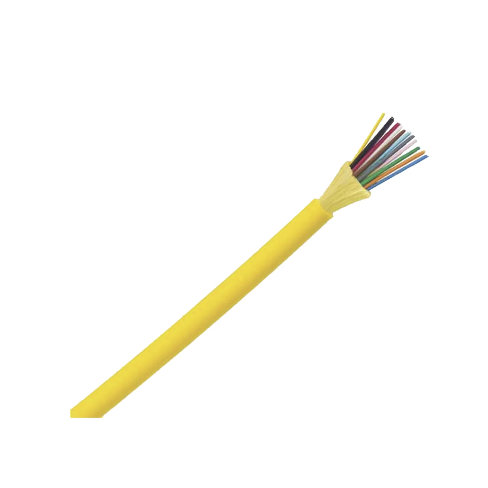 Cable de Fibra Óptica de 12 Hilos, Monomodo OS2 9/125, Interior, Tight Buffer 900um, No Conductiva (Dieléctrica), OFNP (Plenum), Precio Por Metro
