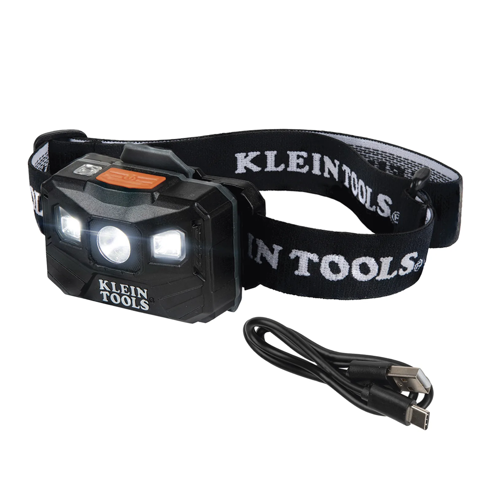 Lámpara Luz LED Frontal Recargable de 400 Lúmenes, Apagado Automático, con Correa de Tela, Adaptable y Ajustable a Gorros, Cascos, Cachuchas o directo a Frente Humana (Tipo Minero)