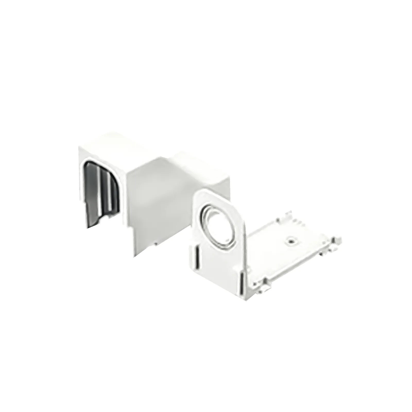 Accesorio Para Techo Falso/Entrada, Con Conexión Tubería 1/2 a 1 In, Compatible con Canaletas LD3, LD5 y LD10, Color Blanco