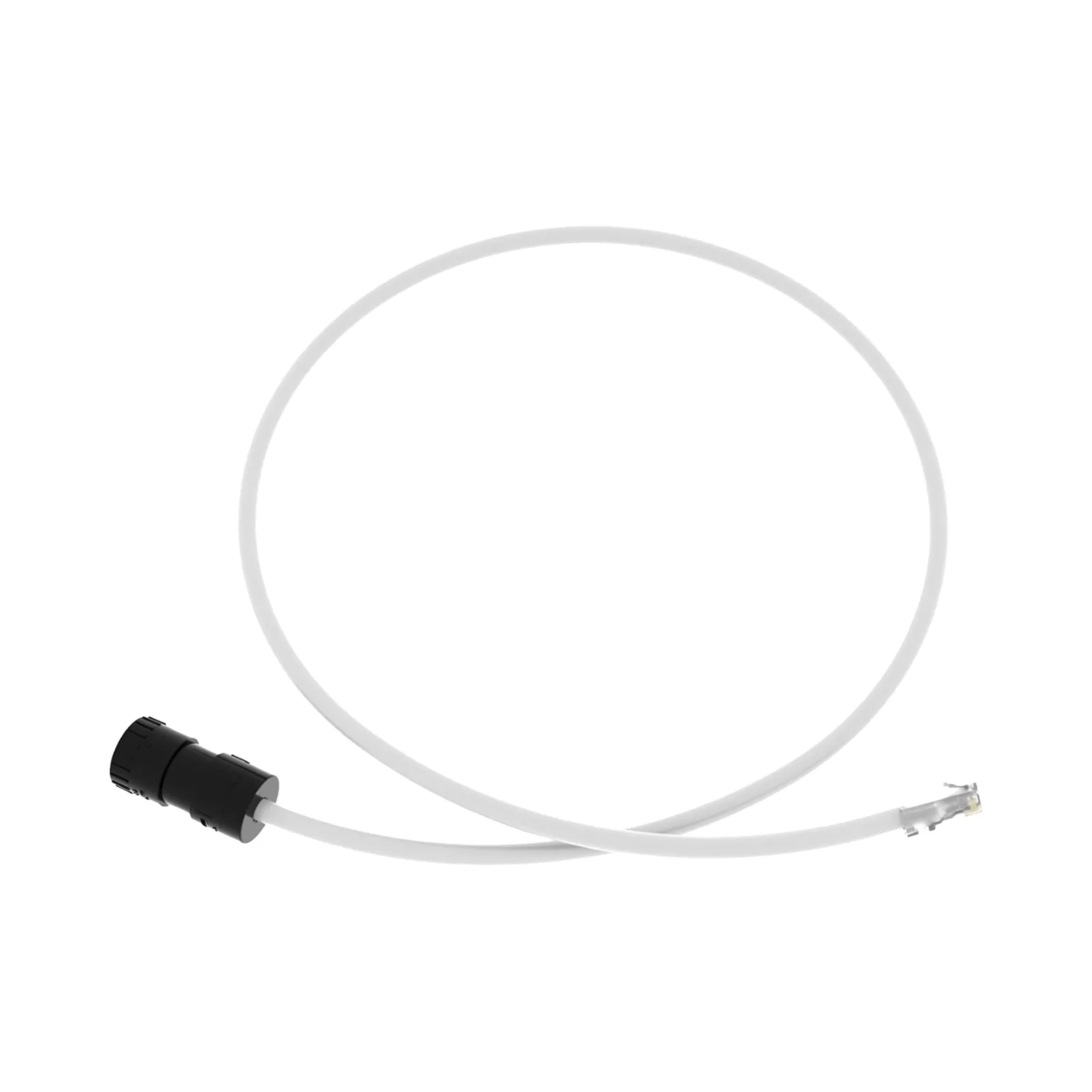 Cable de Conexión en Campo Jack a Plug RJ45, Categoría 6A, CMP (Plenum), 1 Metro (3.28 Pies), Color Blanco