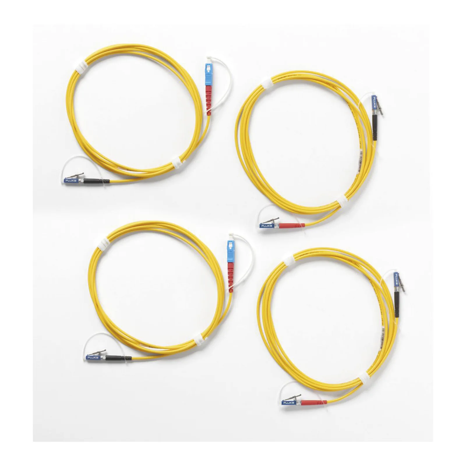 Kit de Cables de Referencia de Comprobación Monomodo CertiFiber Pro, Para Fibras con Conectores LC (2 SC/LC Metálico, 2 LC/LC Metálico), de 2 Metros (6.56 Pies)