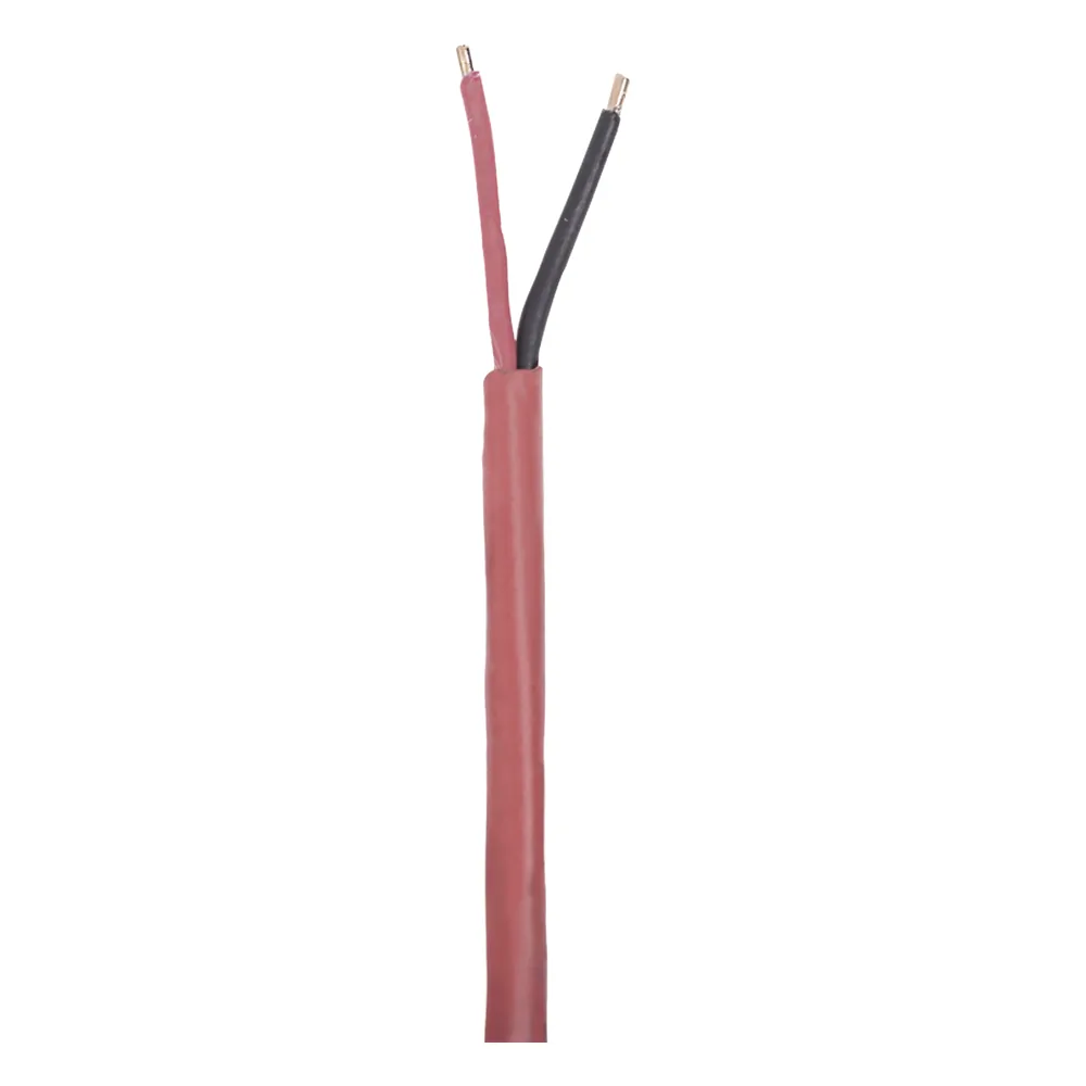 Bobina de 305 Metros (1000 Pies) de Alambre 2 x 16 AWG, Tipo FPLR, de Color Rojo, para Aplicaciones en Sistemas de Detección de Incendio y Sistemas de Evacuación.
