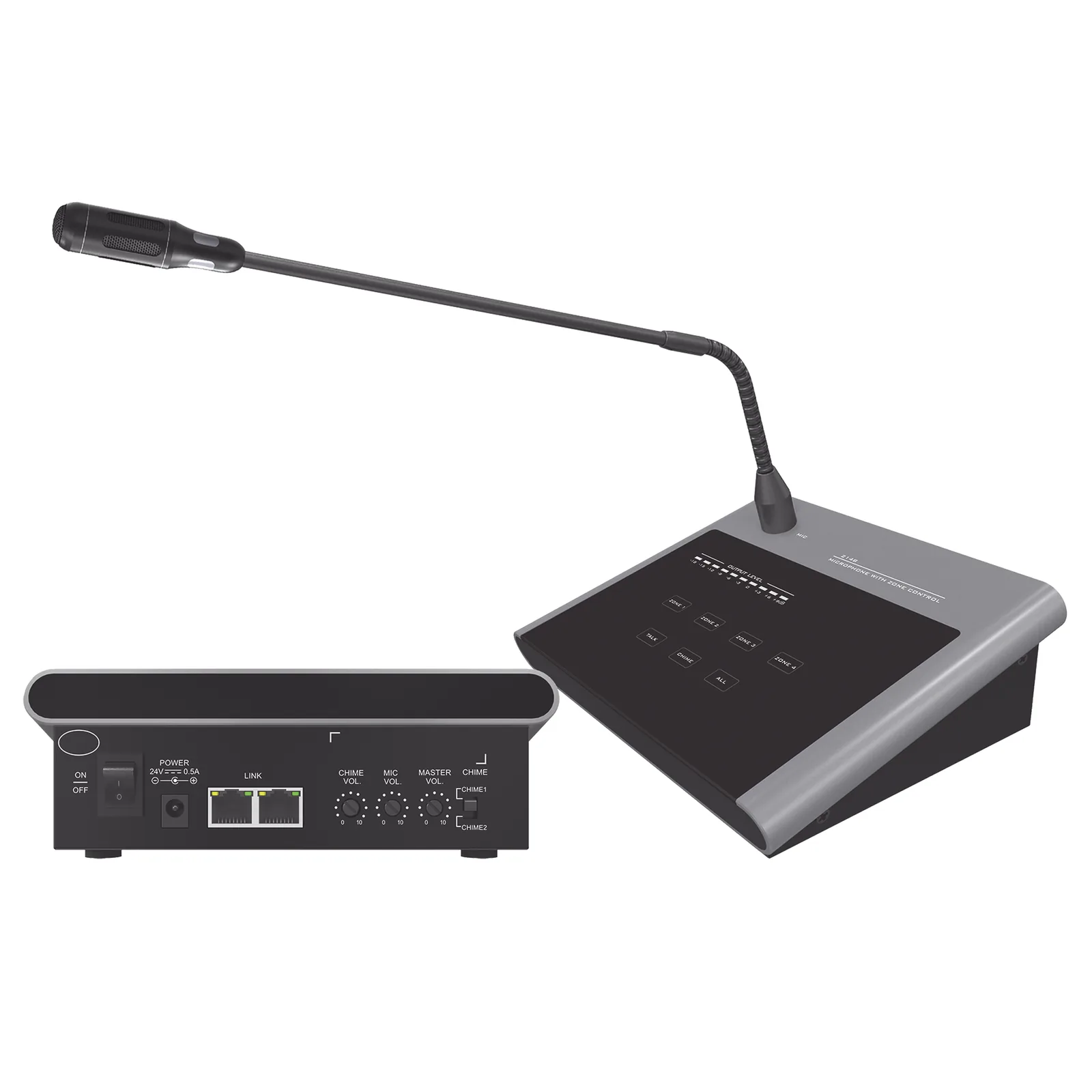 Microfono Remoto de 4 Zonas Para Sistema de Voceo | Compatible Con Amplificadores SF4240UC y SF2240UC