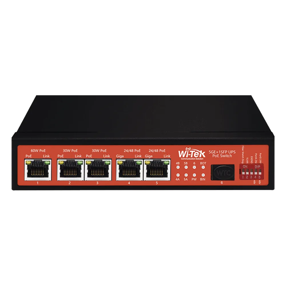 Controlador Solar de 15A con Switch PoE / 1 Puerto Gigabit PoE 802.3 bt / 2 Puertos PoE 802.3 af/at / 2 Puertos PoE Pasivo 24/48 Vcc / 1 Puerto SFP / No administrable