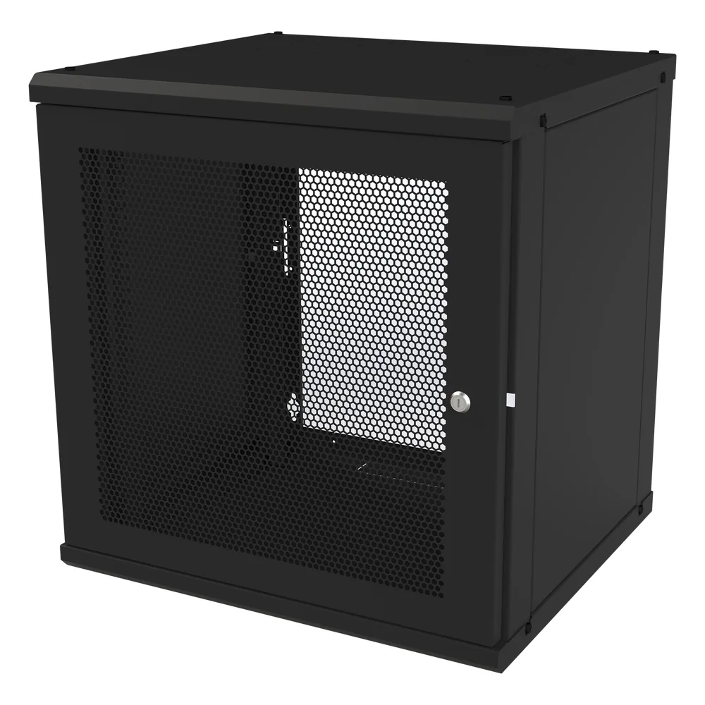 Gabinete de Pared Fijo, Puerta Perforada, Rack 19in, de 12 Unidades de Rack