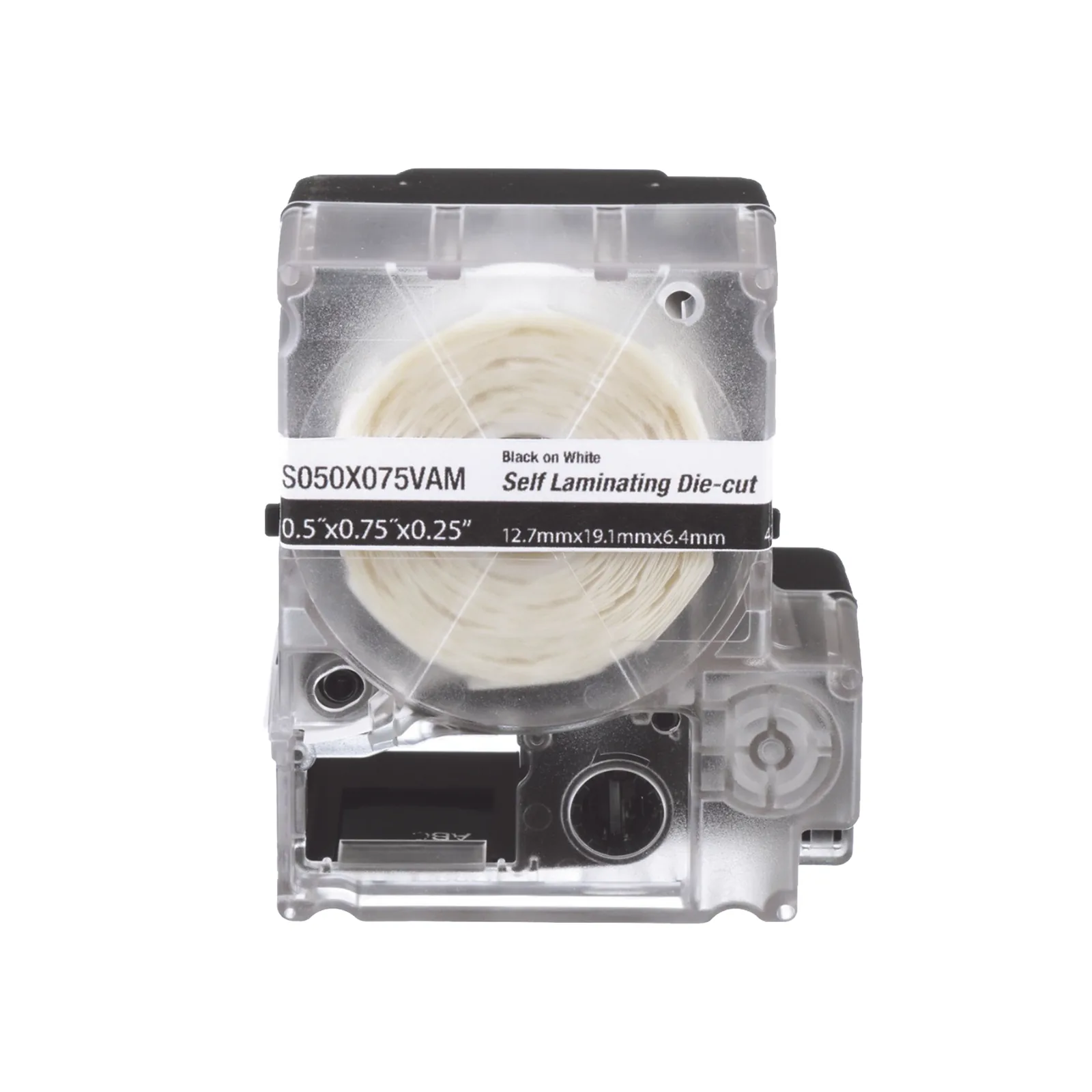 Casete de 200 Etiquetas Autolaminadas de 25.4 x 38.1 mm (1 x 1.5 Pulgadas), para Cables de 3.1 a 7 mm (0.12 a 0.28 Pulgadas) de Diámetro, Área de Impresión Color Blanco
