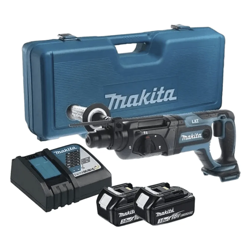 Rotamartilló 18V, SDS 0-1.200 Rpm, 3 Modos de Trabajo, Incluye 2 Baterías de 3.0 Ah, Cargador y Maletín.