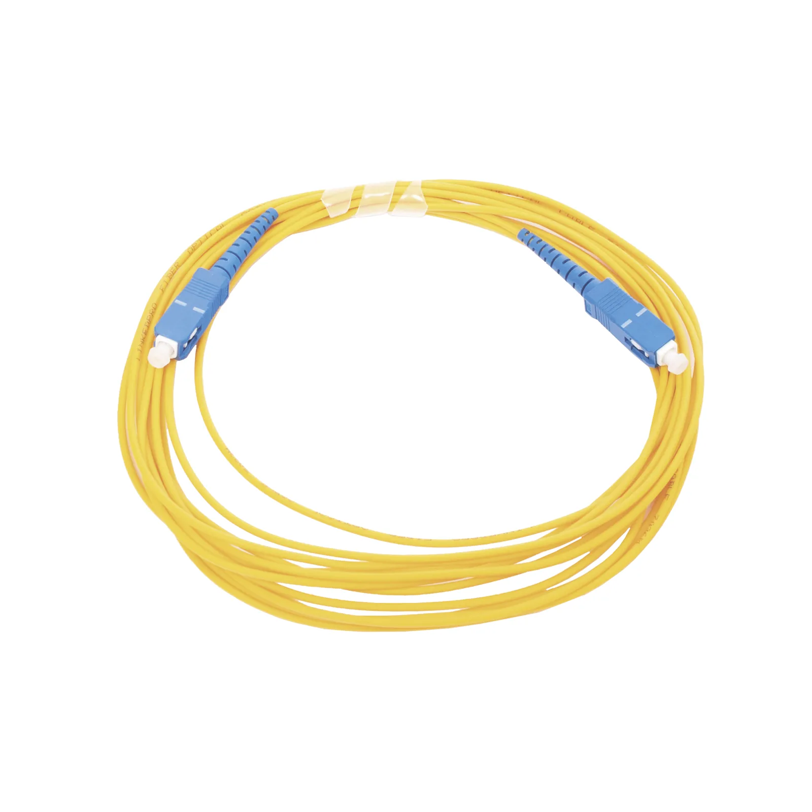 Jumper de Fibra Óptica Monomodo SC/UPC - SC/UPC Simplex, Color Amarillo, 5 Metros (16.40 Pies)