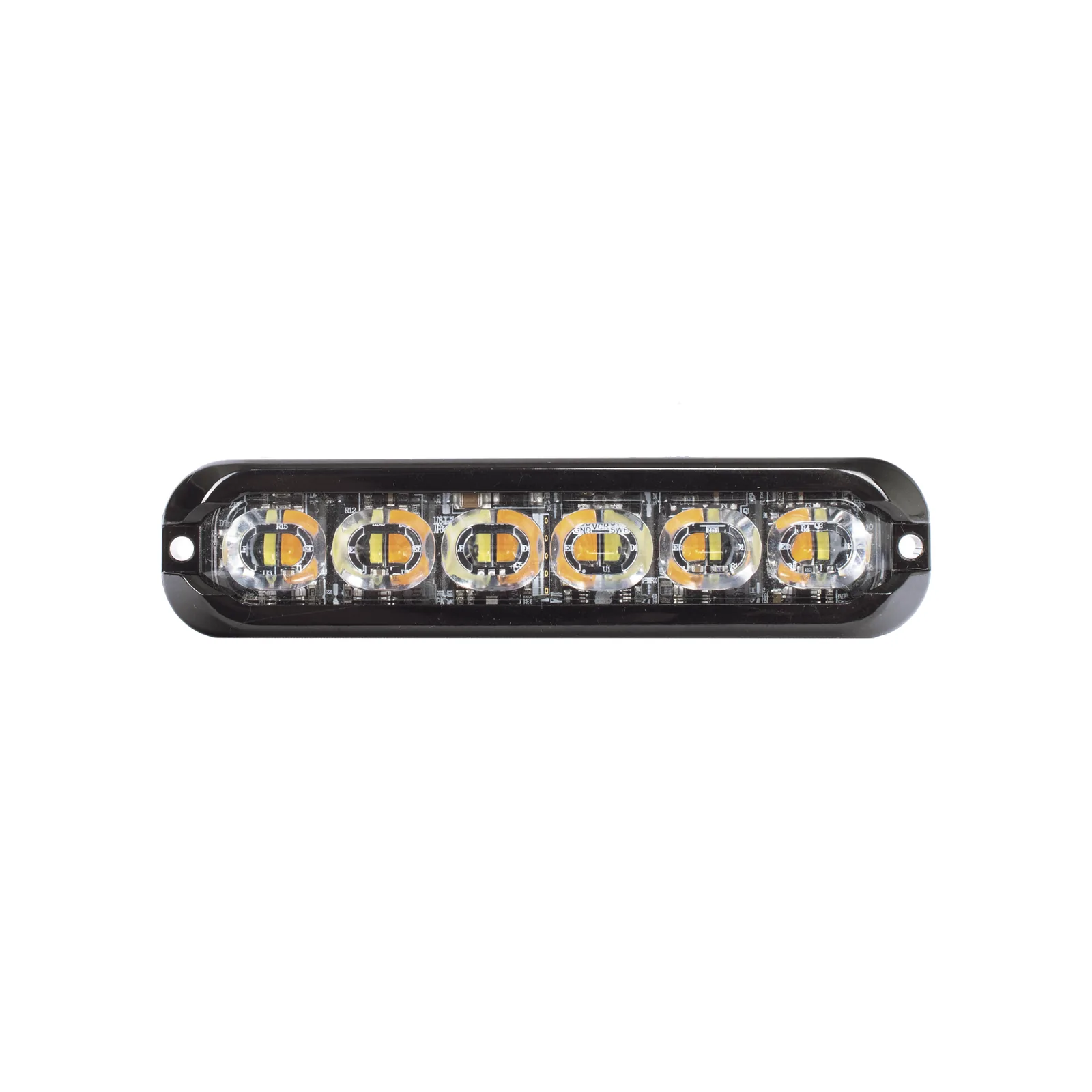 Luz Auxiliar de 12 LED, Ambar/Blanco, Lente Transparente