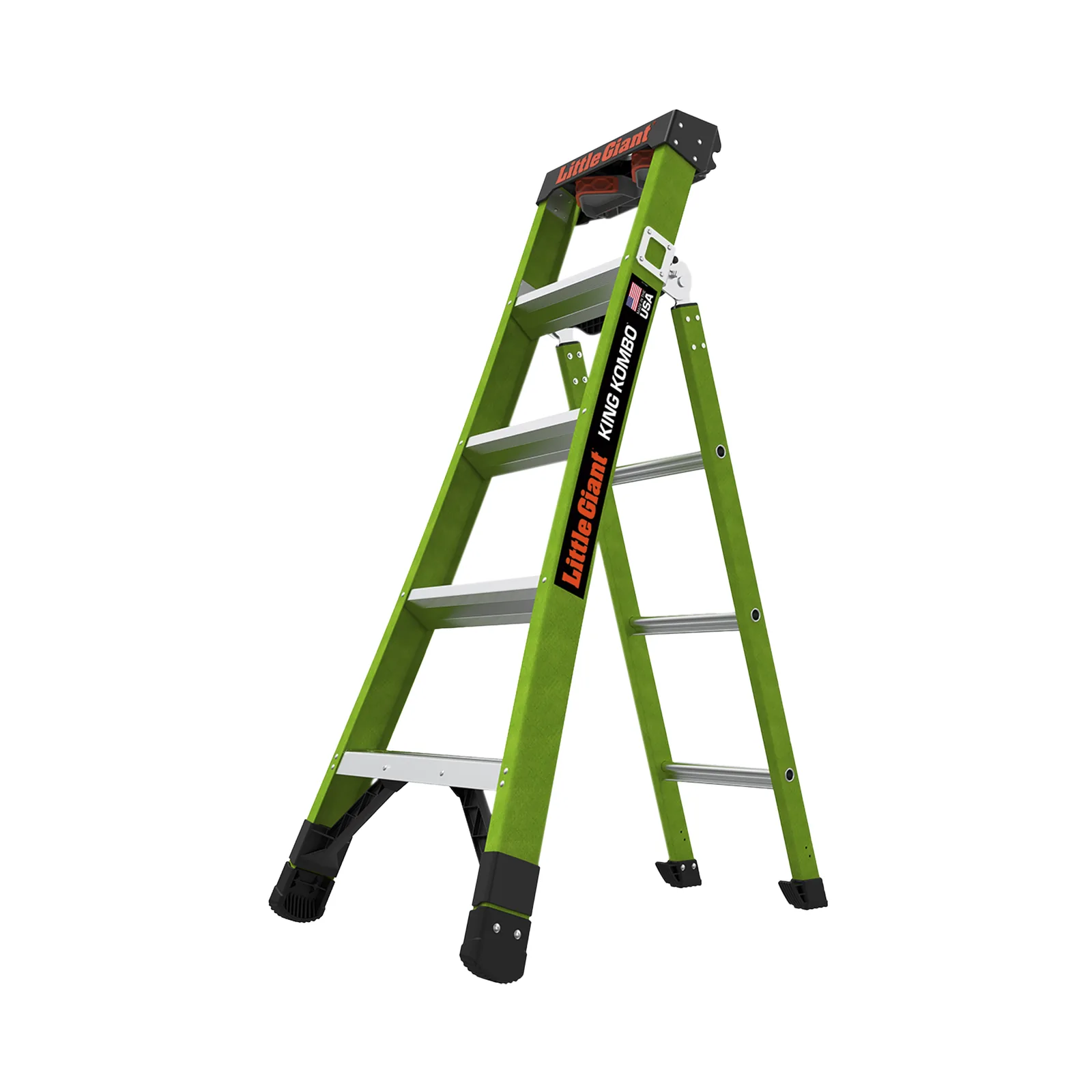 Escalera de Tijera 3 en 1 de 1.5 Metros, Fibra de Vidrio (SKU13906-001). Hecha en E.U.A. (Versión 2.0)