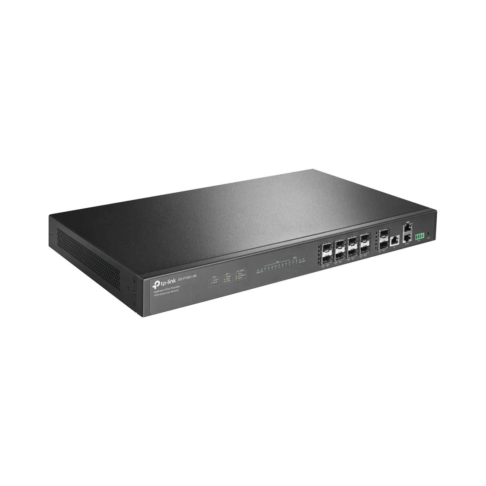 Deltra Stream - OLT de 8 Puertos GPON / Conexión Hasta 1,024 ONUs / 1 Puerto Gigabit RJ45 Uplink / 2 Puertos SFP+ 10GbE Uplink / Fuentes Redundantes AC-AC (incluidas) / Administración desde la Nube Sin Costo (DPMS)