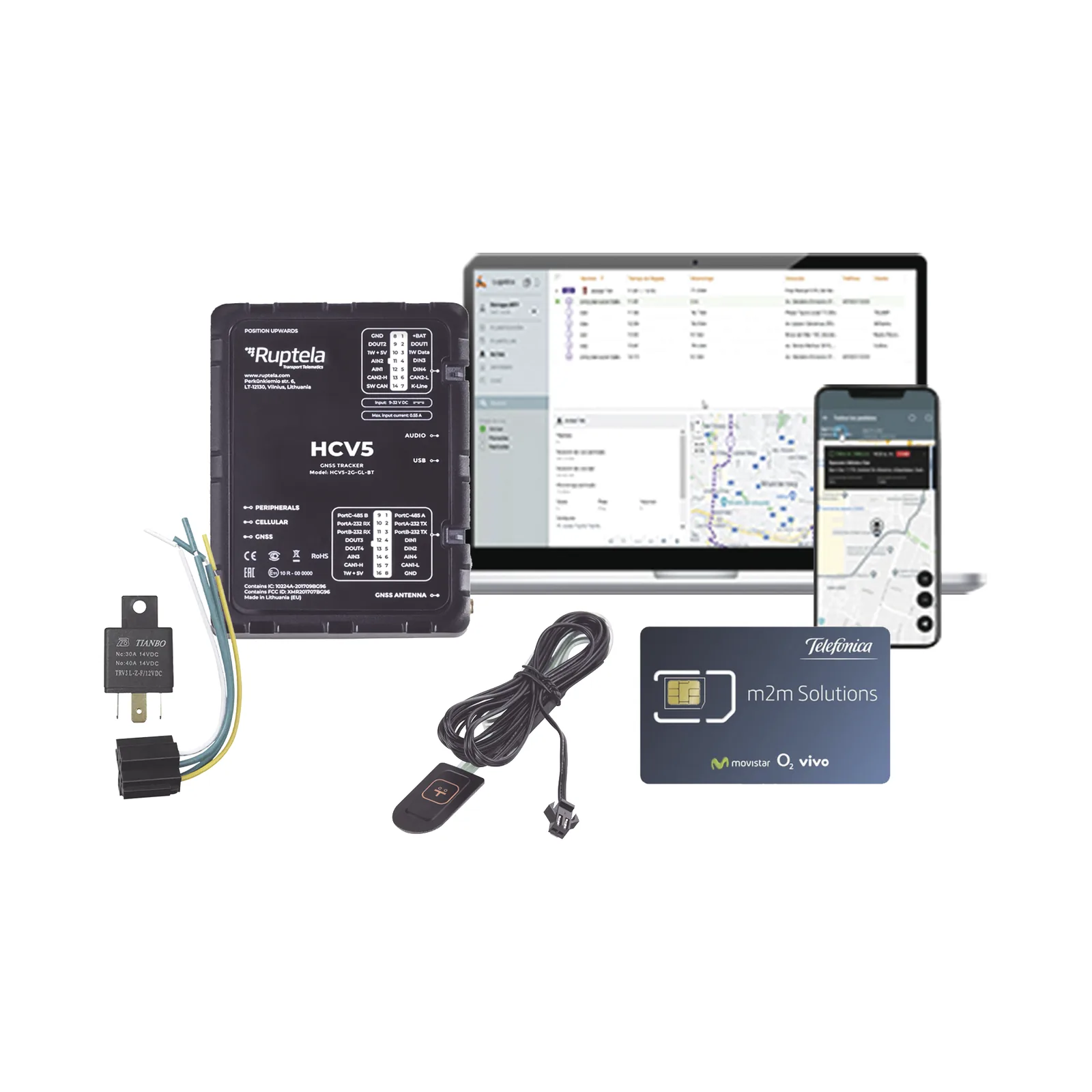 Kit de Localizador 4G LTE CATM1/ Incluye 1 MICROSIM25GPS y servicio de datos por 1 año / 1 EPCOMGPSMENSUAL / RELAY / Botón SOS