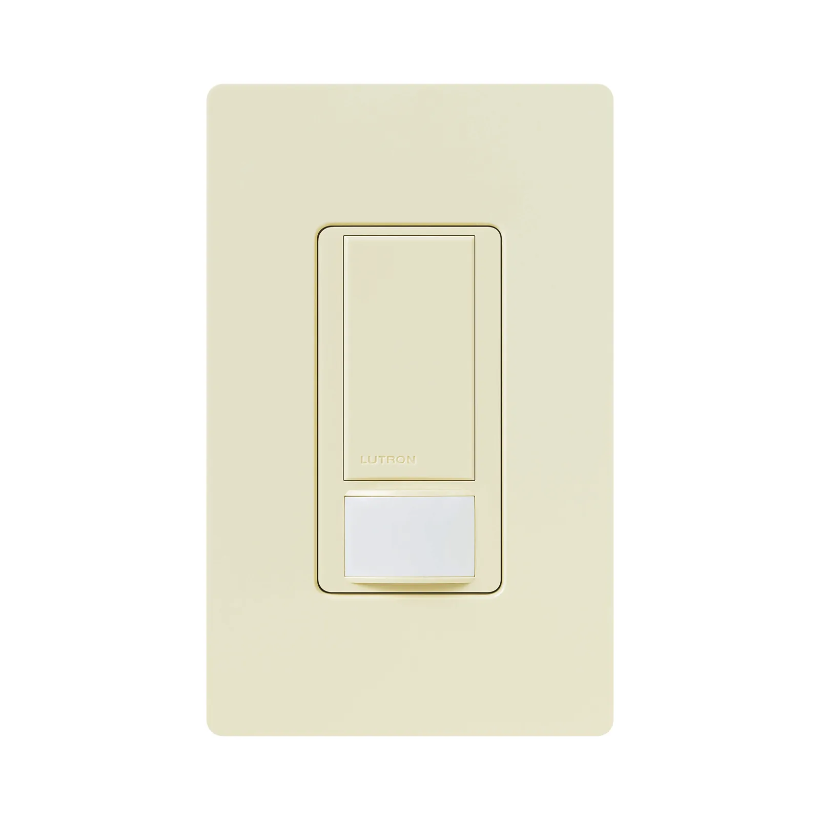Apagador de pared Maestro con sensor de ocupación PIR y tecnología XCT, 120 V / 2 A para todo tipo de iluminación, cobertura de 81 m², color almendra