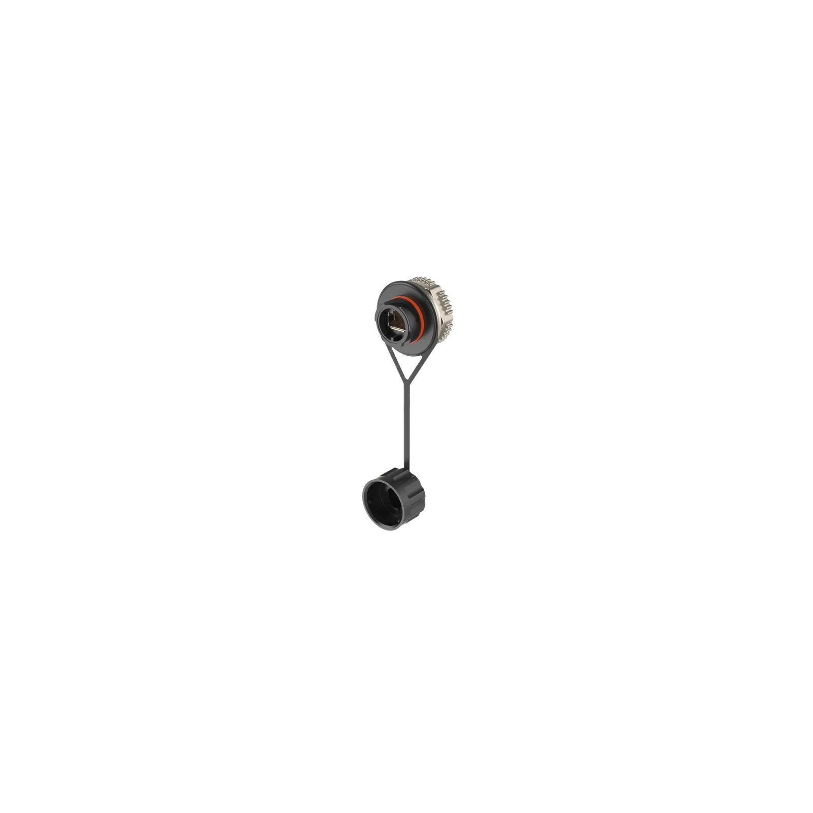 Acoplador RJ45 de Uso Industrial Estilo TG, Categoría 6A, con Tapa Protectora, Protección IP67