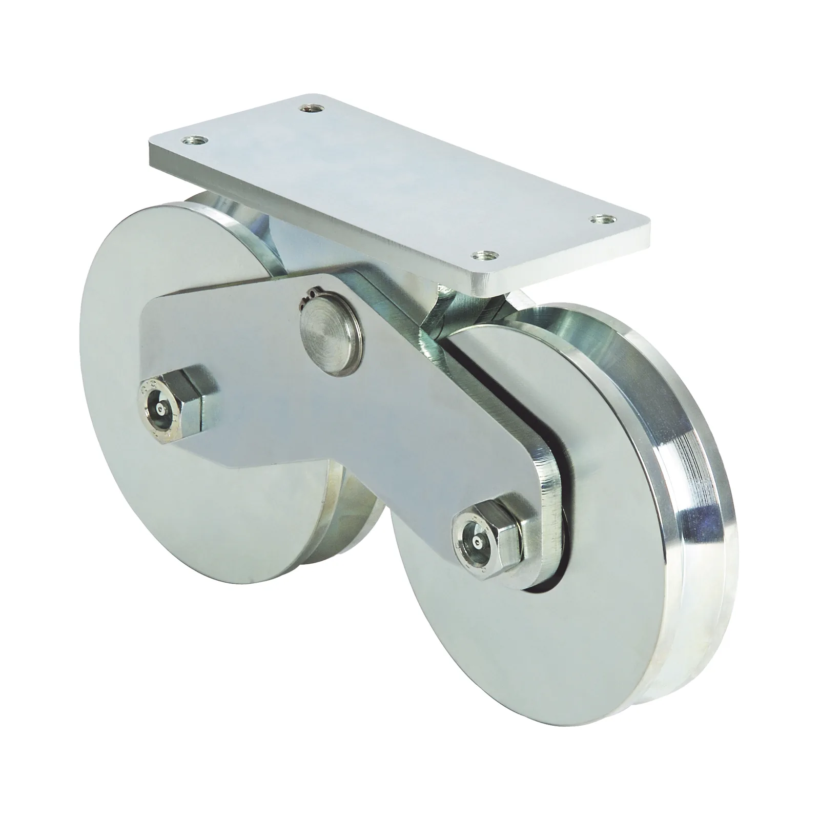 339V - Rueda Doble de 16 cm / Capacidad Para Puertas de hasta 1920 Kg / Canal Tipo V