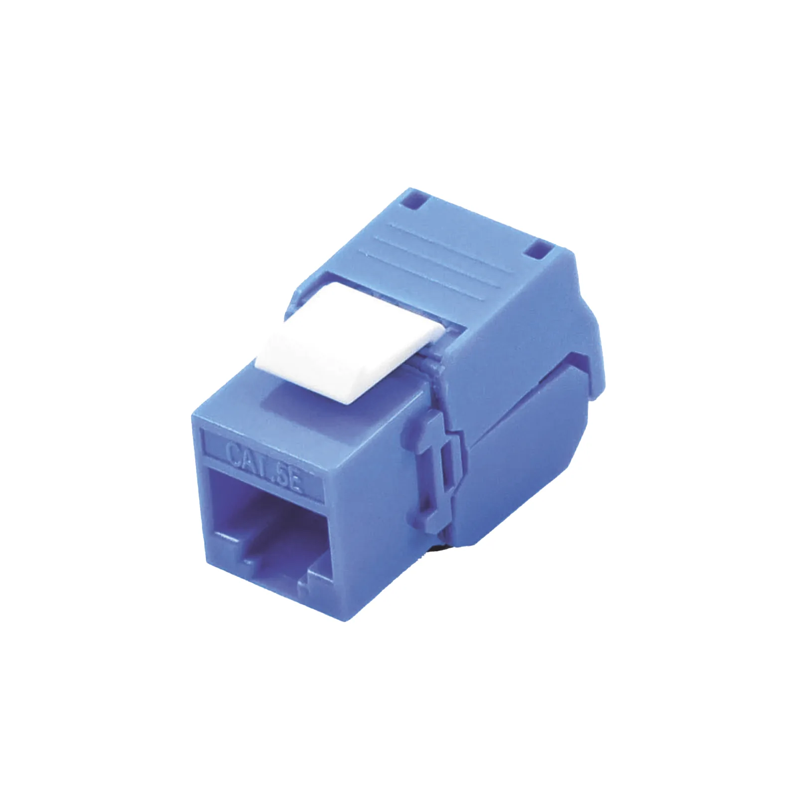 Módulo Jack Keystone Cat5e (Toolless), con Terminación en Ángulo 180 - Color Azul, Compatible con Faceplate y Patchpanel Linkedpro