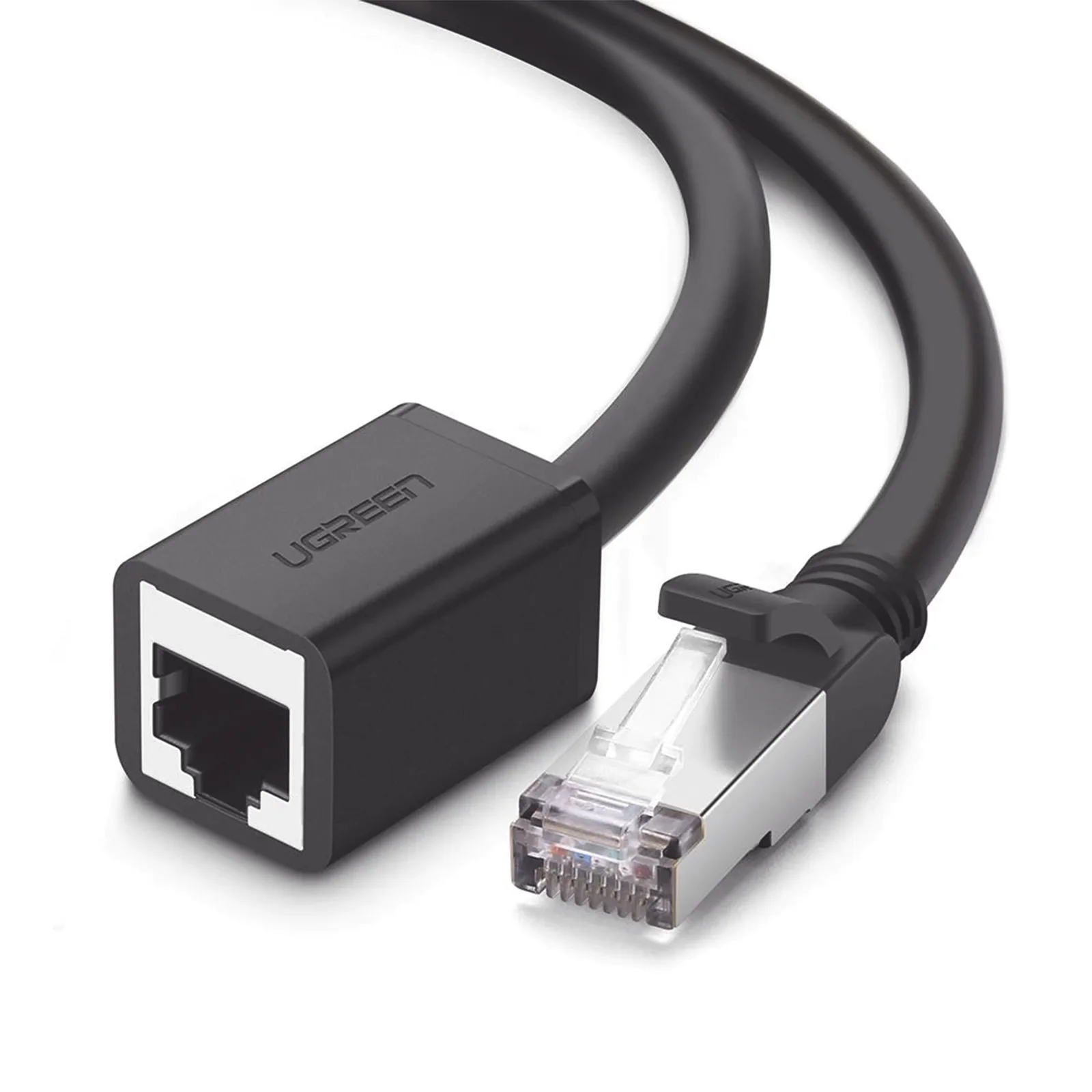 Cable de Extensión Cat6 RJ45 F/UTP / Macho a Hembra / 5 Metros (16.40 Pies) / Método de Conexión 568B / Velocidad de Transmisión 1000Mbps / Ancho de Banda del Canal 250MHz / Caja de Cobre / Negro