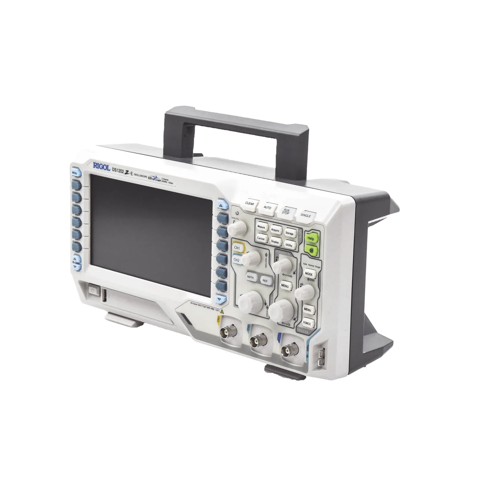 Osciloscopio Digital RIGOL de 2 Canales Análogos, 200 MHz de Ancho de Banda Análoga, Vel. de Muestreo-Tiempo Real de 1 GS/s, Base de Tiempo (min.) de 2 ns/div.
