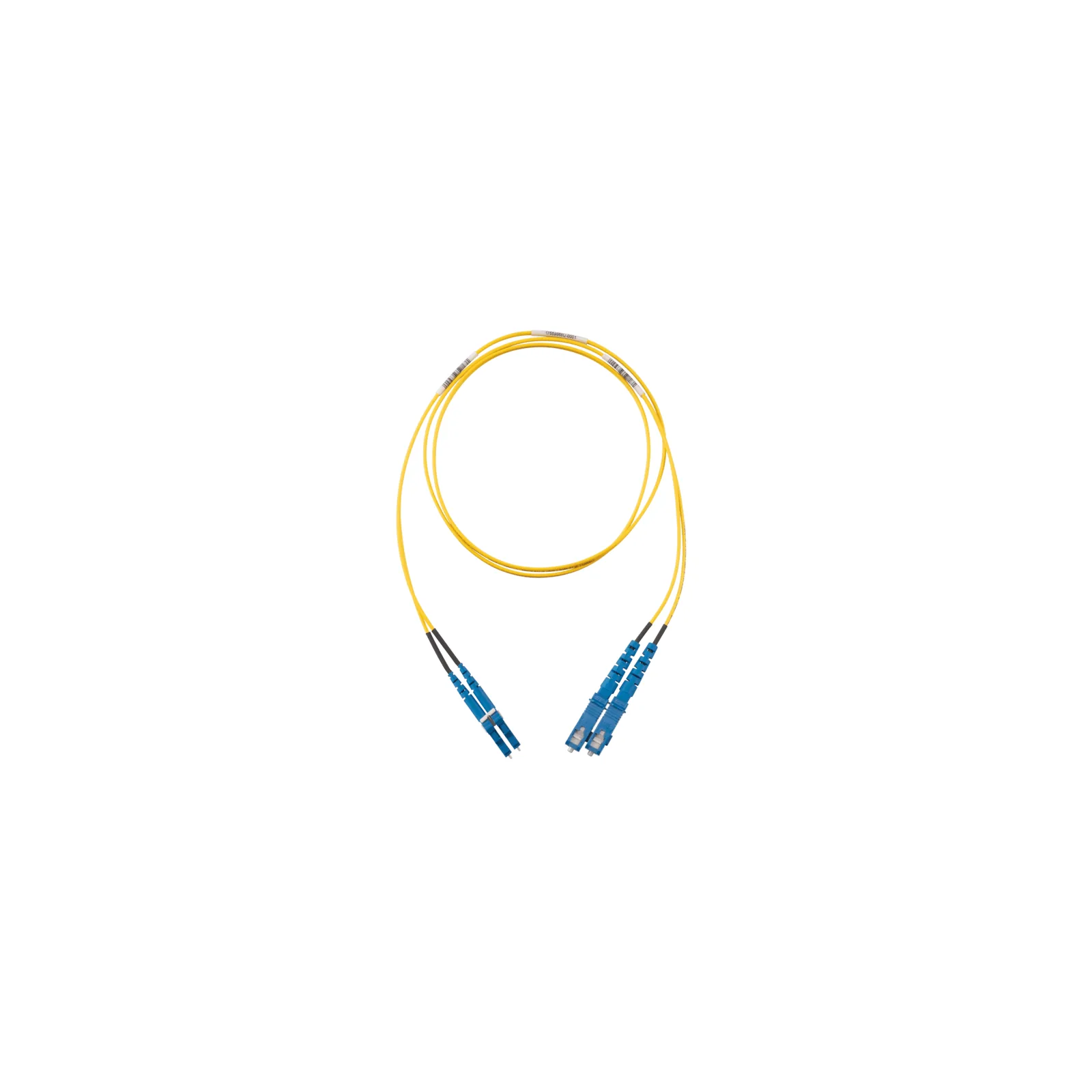 Jumper de Fibra Optica Monomodo 9/125 OS2, LC-SC Duplex, OFNR (Riser), Color Amarillo, 15 Metros (49.21 Pies)