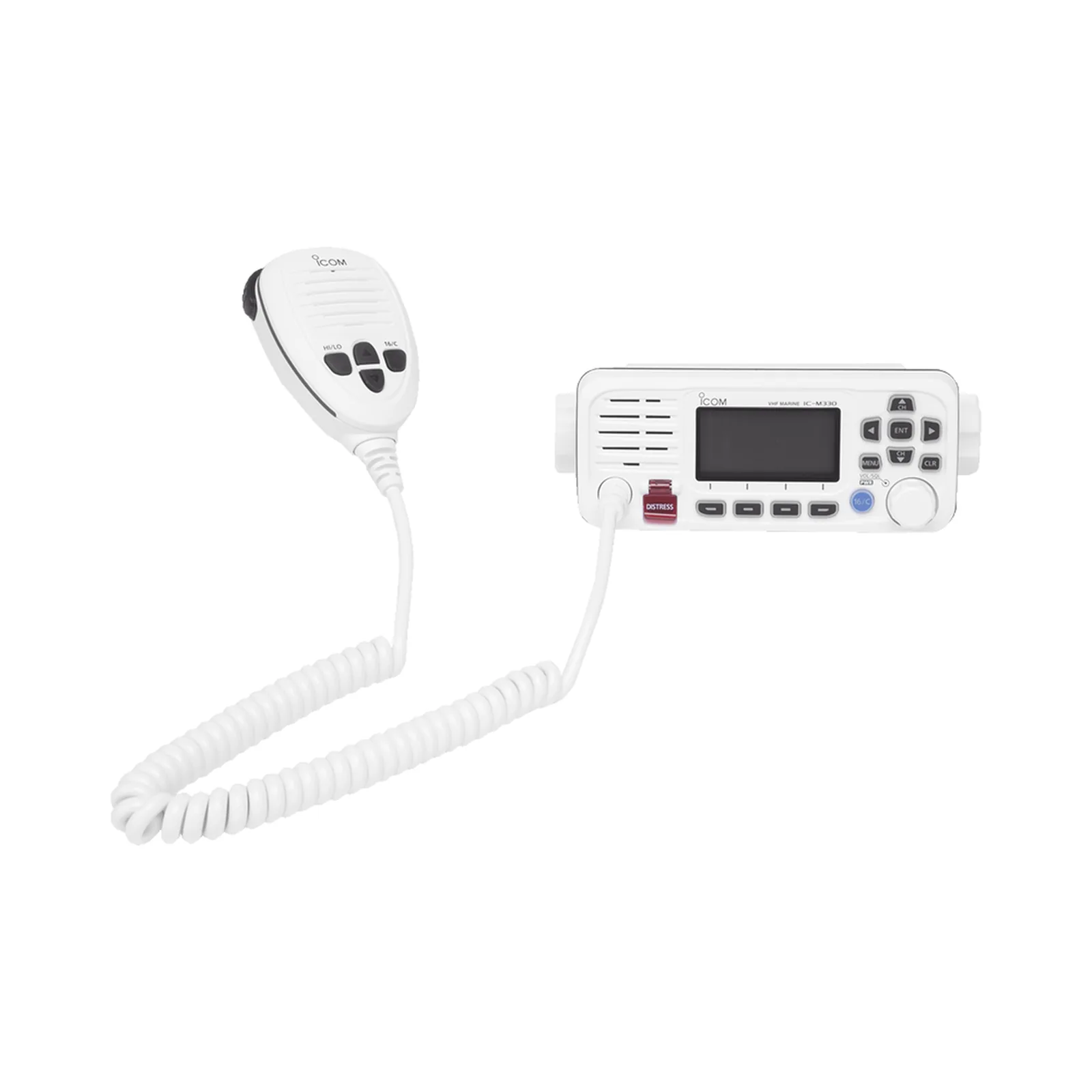 Radio Marina VHF / Ultra Compacto / Clase D DSC / IPX7 Submersible 1 m / Audio Claro / Interfaz Intuitiva / Hecho en Japón / Versión sin GPS Integrado