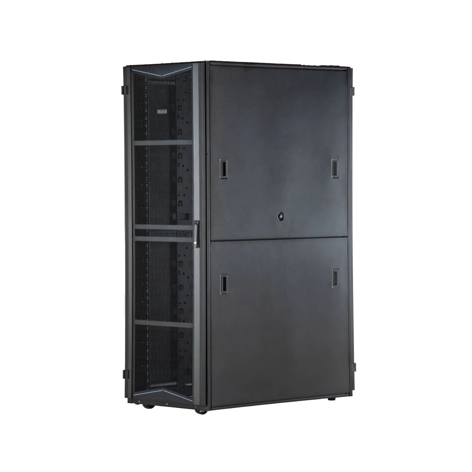 Gabinete FlexFusion para Centros de Datos, 45 UR, 800 mm de Ancho, 1200 mm de Profundidad, Fabricado en Acero, Color Negro