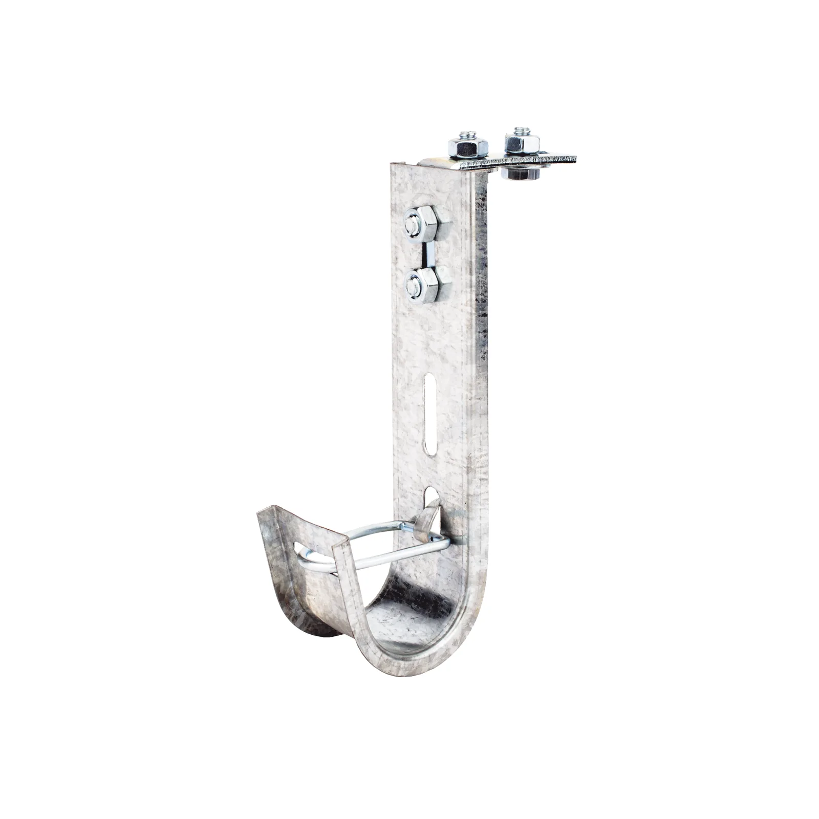Soporte (Gancho) tipo J-Hook, hasta 14 cables Cat6, ideal para soportar cableado en los espacios de manipulación al aire, Para instalación en interior