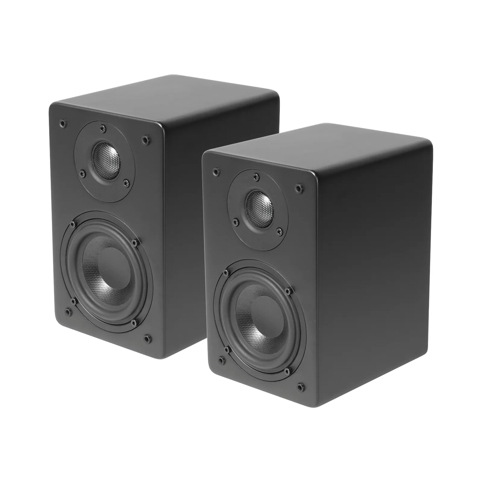 PAR de Altavoces de Estantería | Woofer de 4'' | Tweeter de 1 | Acabado negro mate | 40 watts | 8ohms