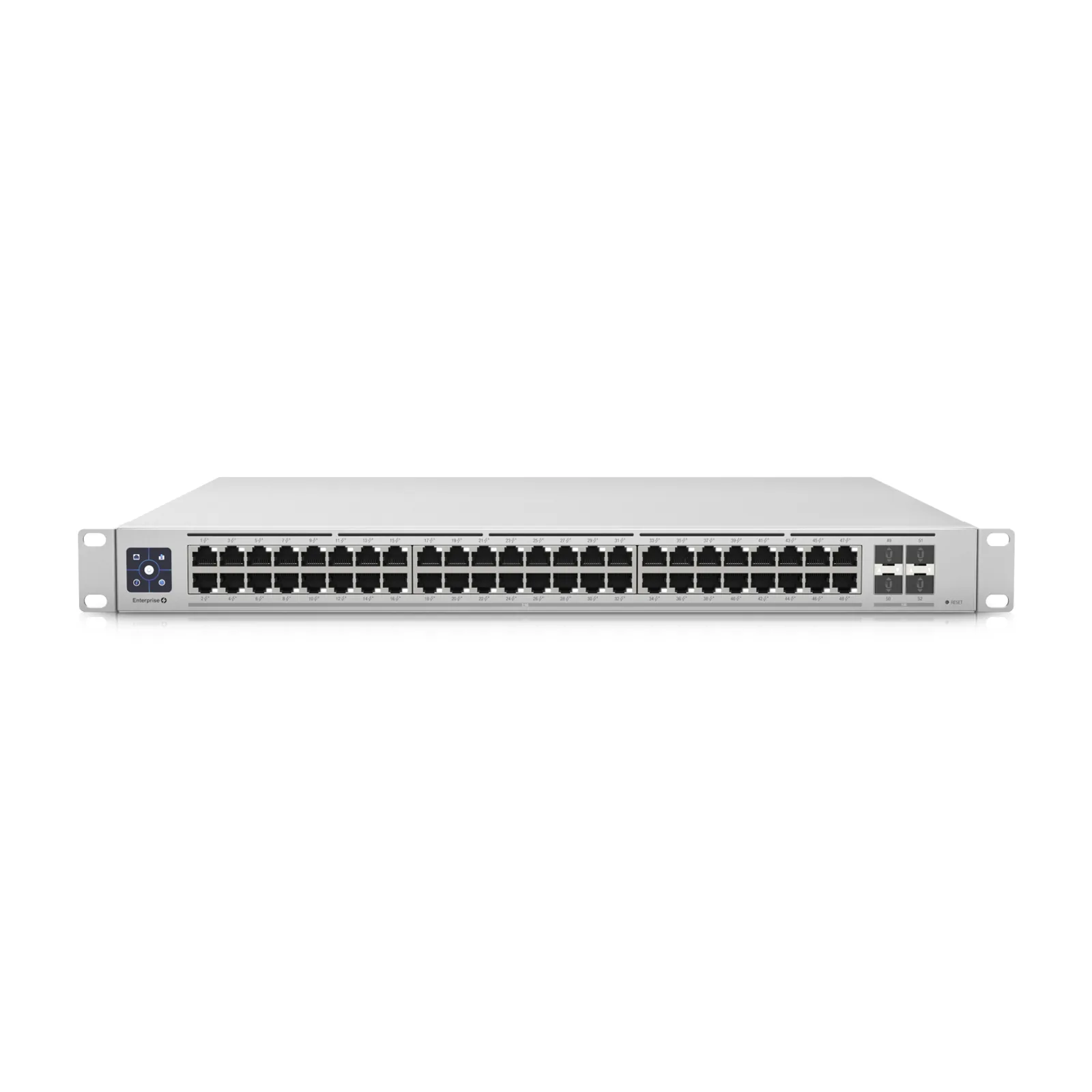 UniFi Switch Enterprise administrable capa 3, 48 puertos 2.5GbE RJ45 POE+, 4 puertos 10G SFP+, 720W, con pantalla táctil de 1.3"