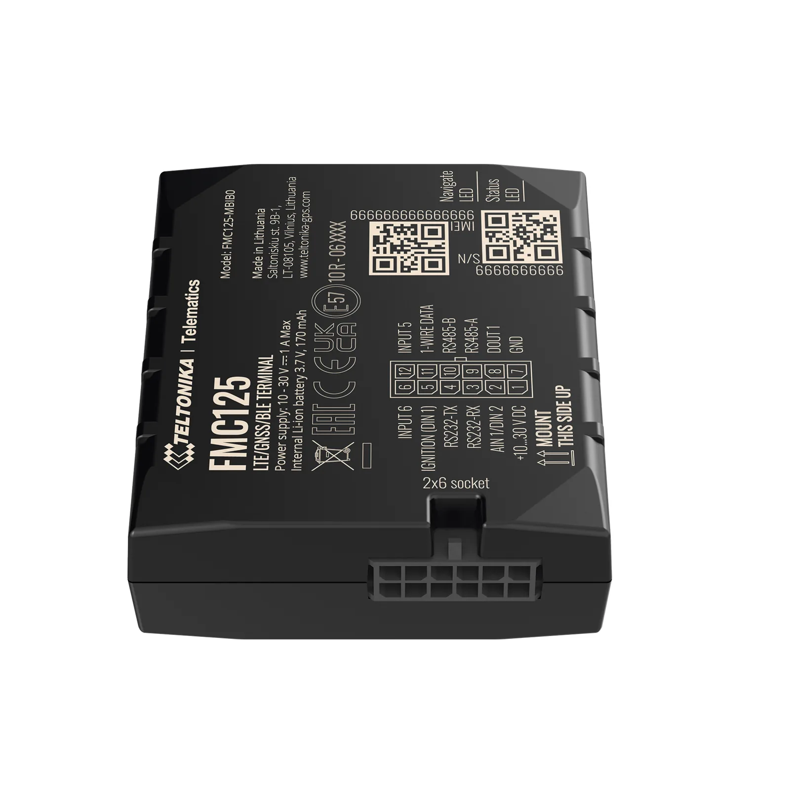 Avanzado Rastreador Vehicular (GPS) 4G LTE CAT 1 y 2G / Identificación de Conductores / Bloqueo Remoto / Detección de Jammer / Sensores Bluetooth / Múltiples I/O / Doble Sim / RS485 / RS232 / DualCam