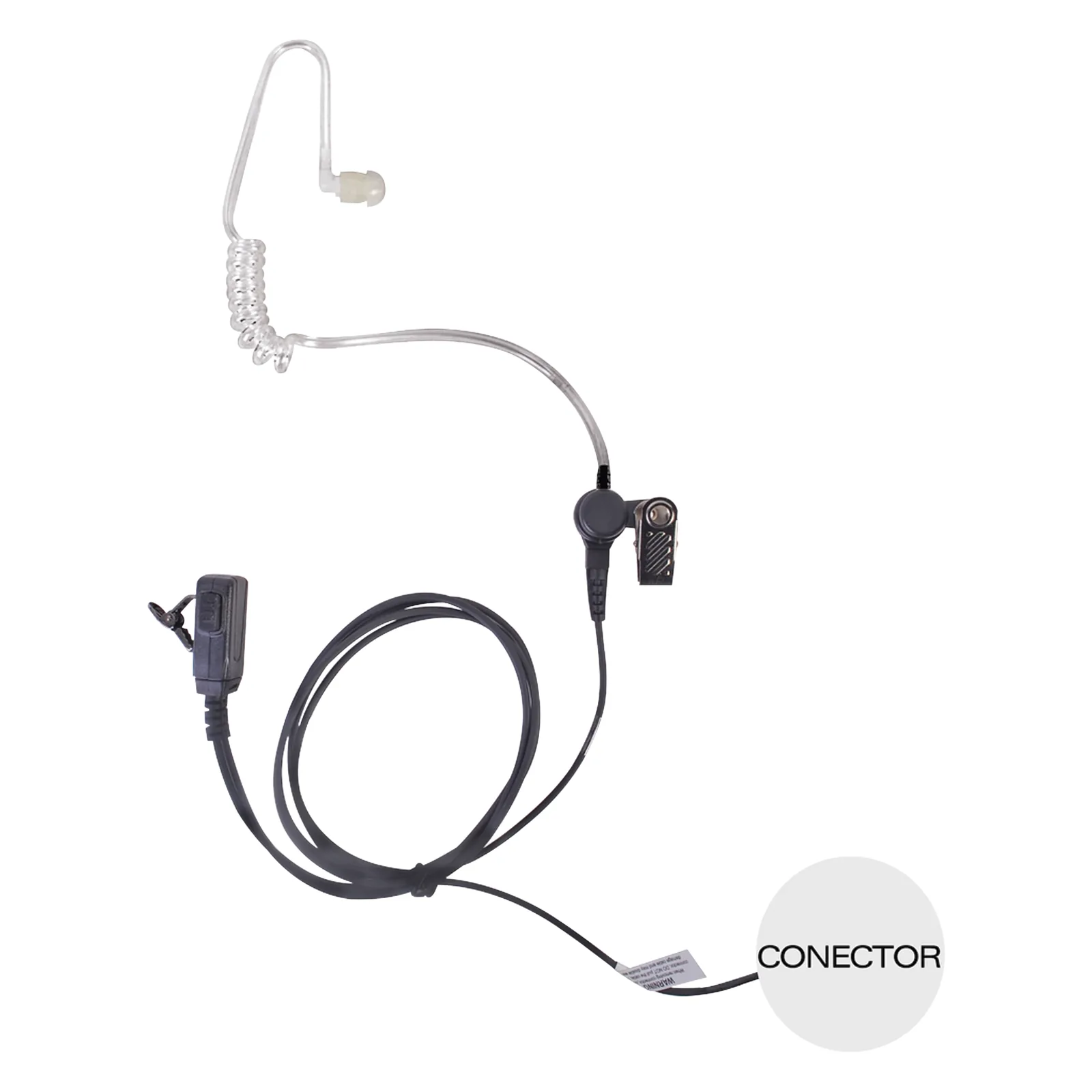 Micrófono - audífono de tubo acústico transparente de grado médico con conector de 3.5mm para KENWOOD Y ABELL