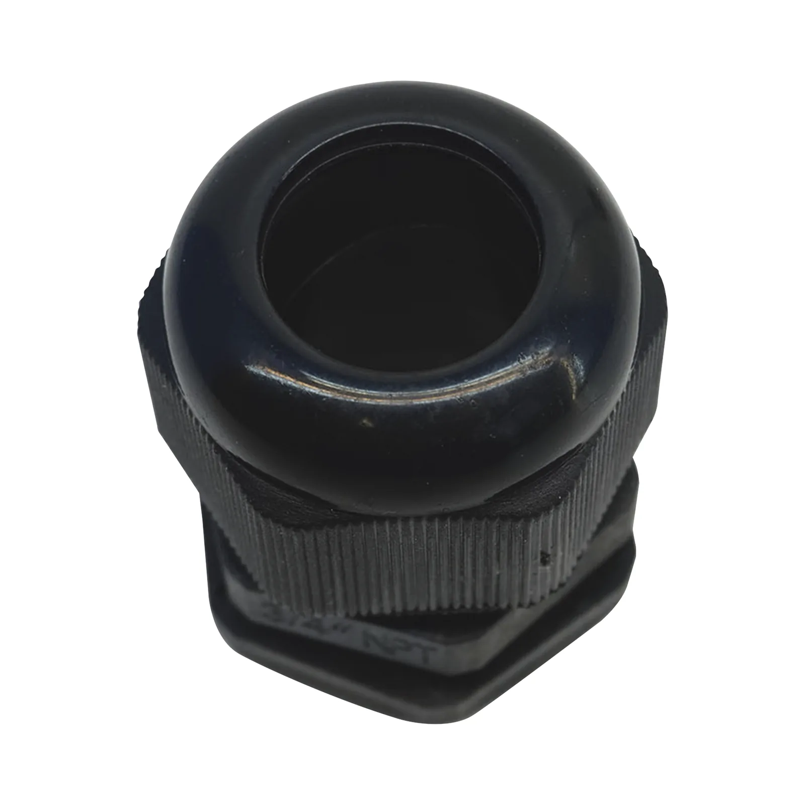 Conector Plástico Negro Tipo Glándula para Rosca NPT 3/4"