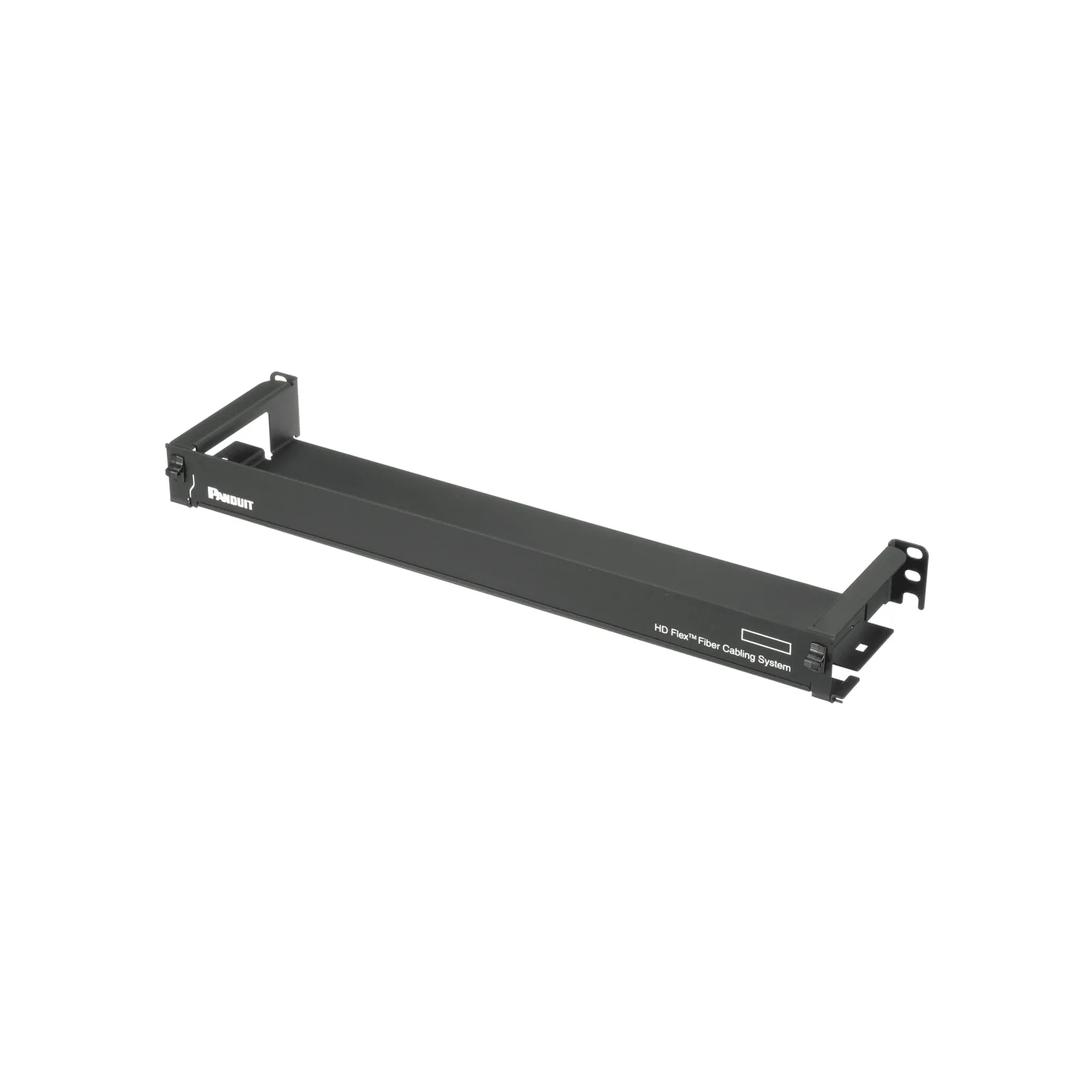 Organizador de Cables Frontal, para Panel de Fibra Óptica HD Flex, de 1 UR, Color Negro