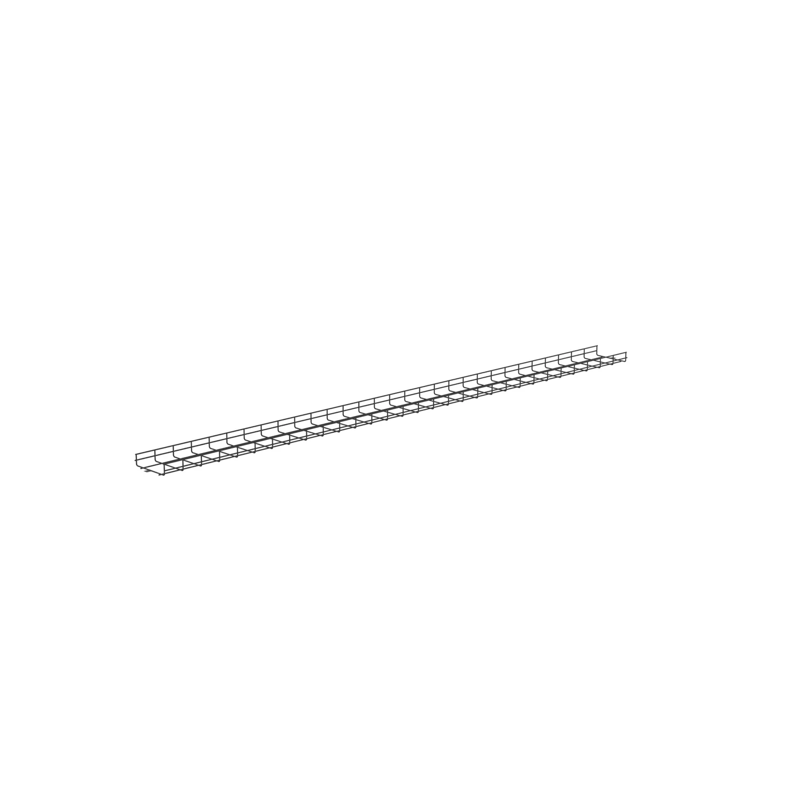 Charola Wire Basket de 8 in (203 mm) de Ancho, 2 in (50 mm) de Alto, 3 m de Largo, Hasta 187 Cables Cat6, Color Negro
