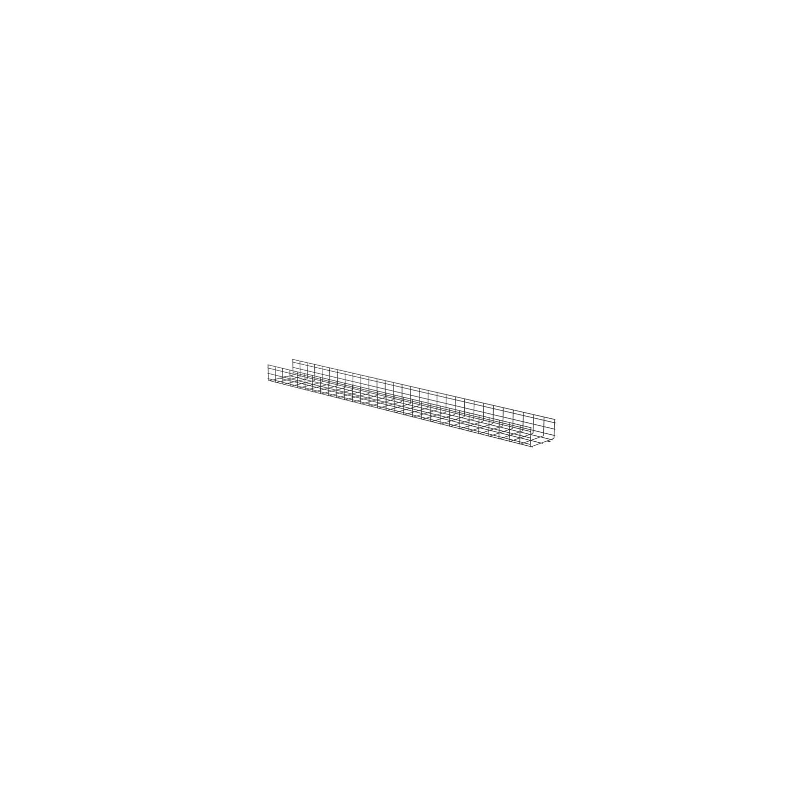 Charola Wire Basket de 12 in (304 mm) de Ancho, 6 in (152 mm) de Alto, 3 m de Largo, Hasta 626 Cables Cat6, Color Negro