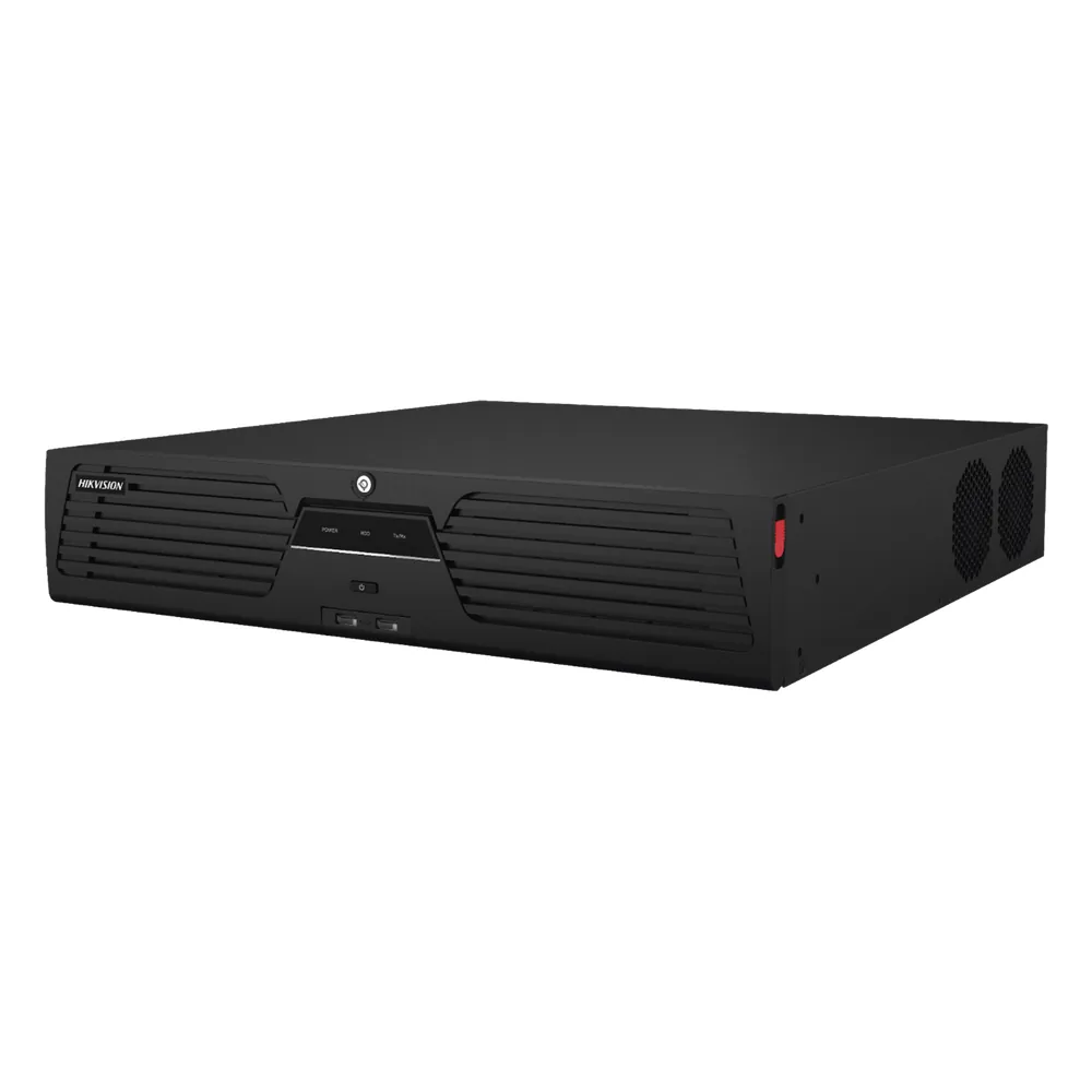 [Doble Poder de Decodificación] NVR 32 Megapixel (8K) / 32 Canales IP / AcuSense / ANPR / Conteo de Personas / Heat Map / 8 Bahías de Disco Duro / 2 Tarjetas de Red / Soporta RAID con Hot Swap / 2 HDMI en 8K / Soporta POS / Alarmas I/O / ACU
