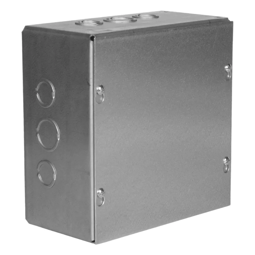 Caja Extra Grande 10" x 10" x 4"/ Profundidad 4"/Entradas Laterales - Finales 2 Entradas de 1/2"- 3/4", 1 Entrada de 3/4" - 1" y 2 Entradas de 1"- 1 1/4" / Incluye tapa.