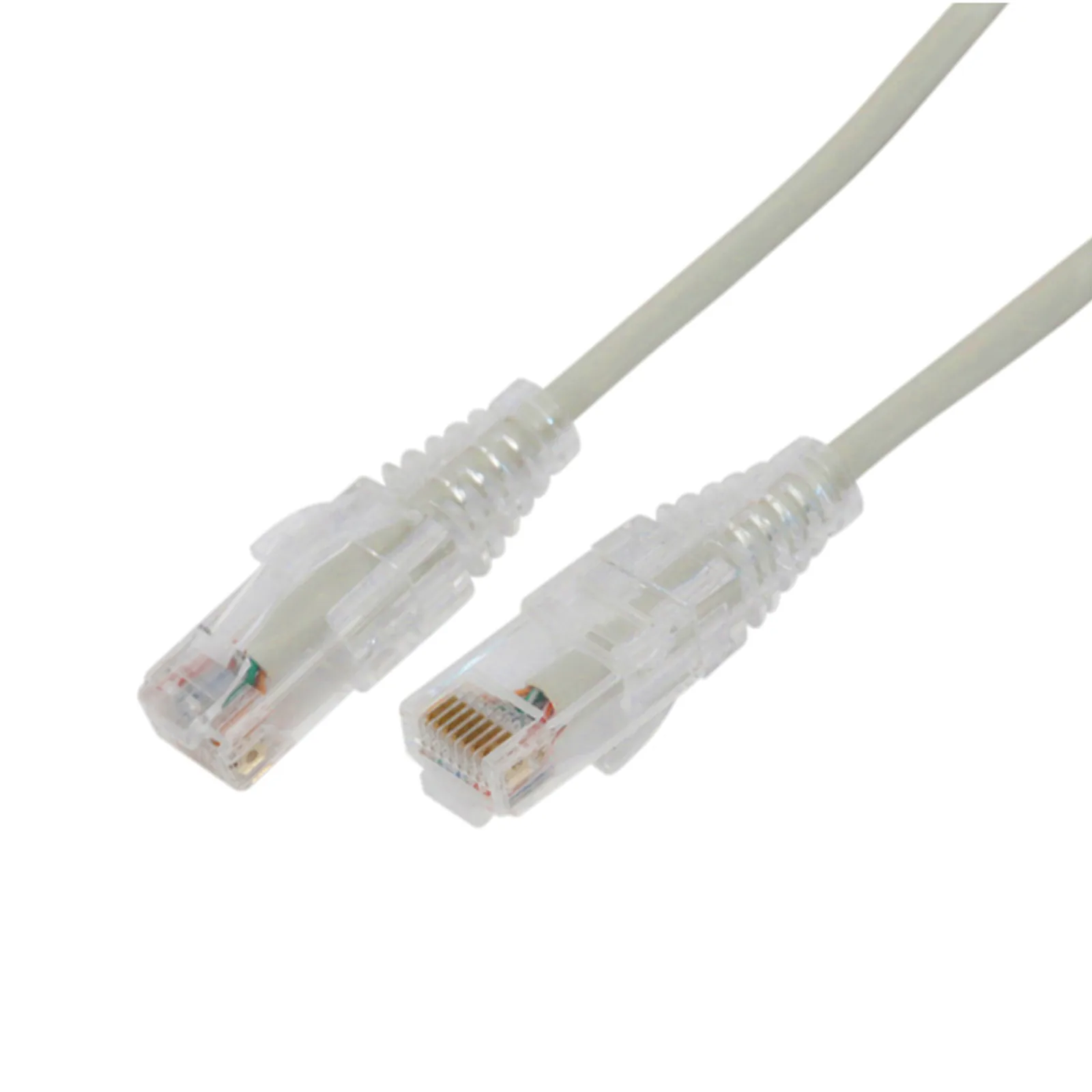 Cable de Parcheo Slim UTP Cat6A - 2 Metros (6.56 Pies) Gris, Diámetro Reducido (28 AWG)
