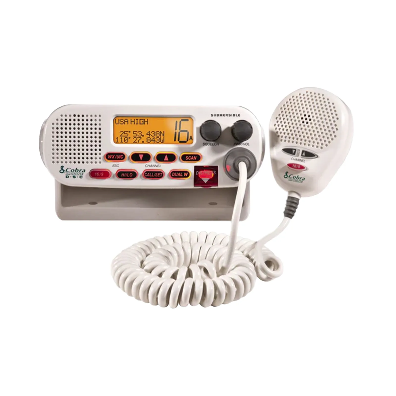 Radio móvil marino VHF clase D con canales Internacionales, de Canadá y Estados Unidos
