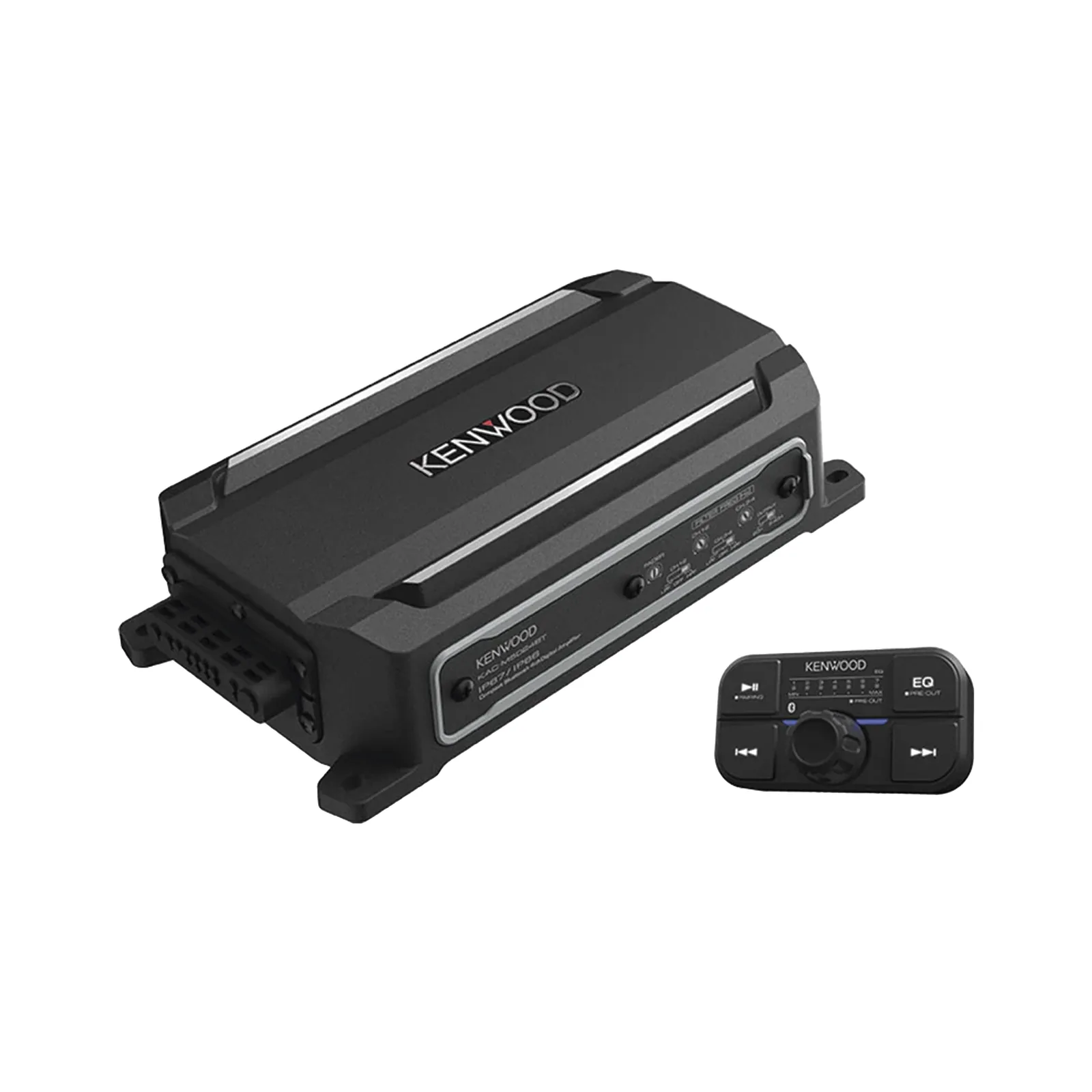 Amplificador de audio de 4 canales con control remoto y con conexión Bluetooth de 600 W de salida máxima