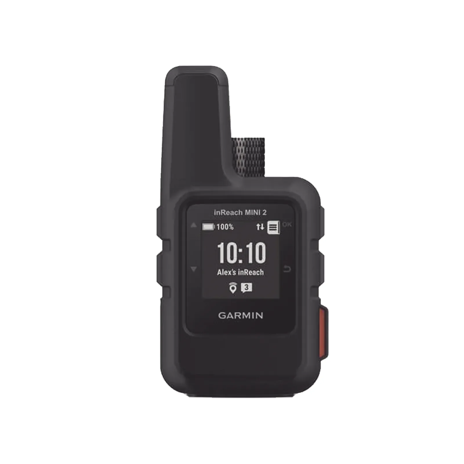 GPS portátil inReach® Mini 2 / Pantalla Monocroma Transflectiva 23 x 23 mm / Resolución 176 x 176 píxeles / Batería Recargable de Iones de Litio / Autonomía Hasta 14 Días / Resistencia al Agua IPX7 / Conectivi