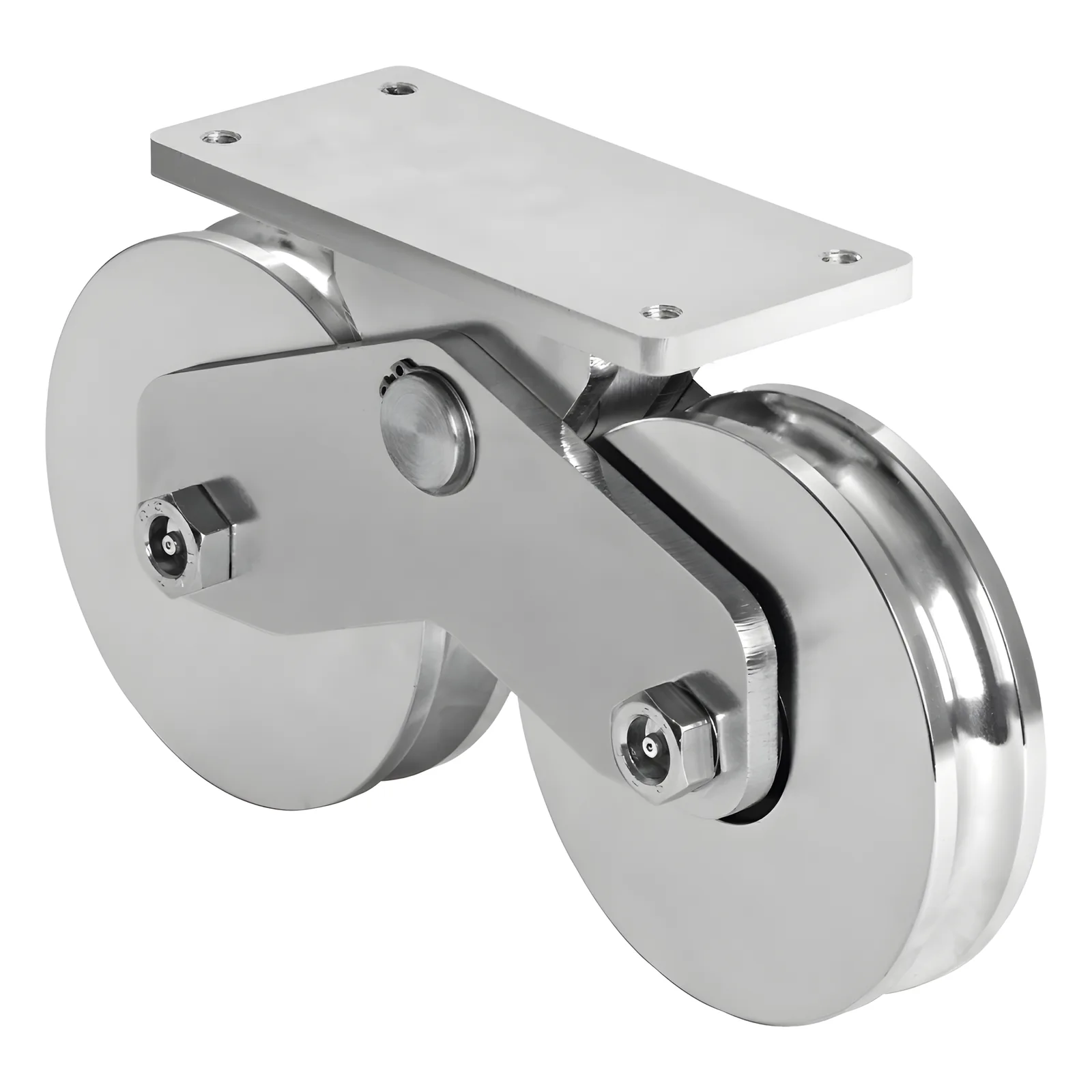 Rueda Doble de 12 cm / Capacidad Para Puertas de hasta 1200 kg / Canal Tipo "U"