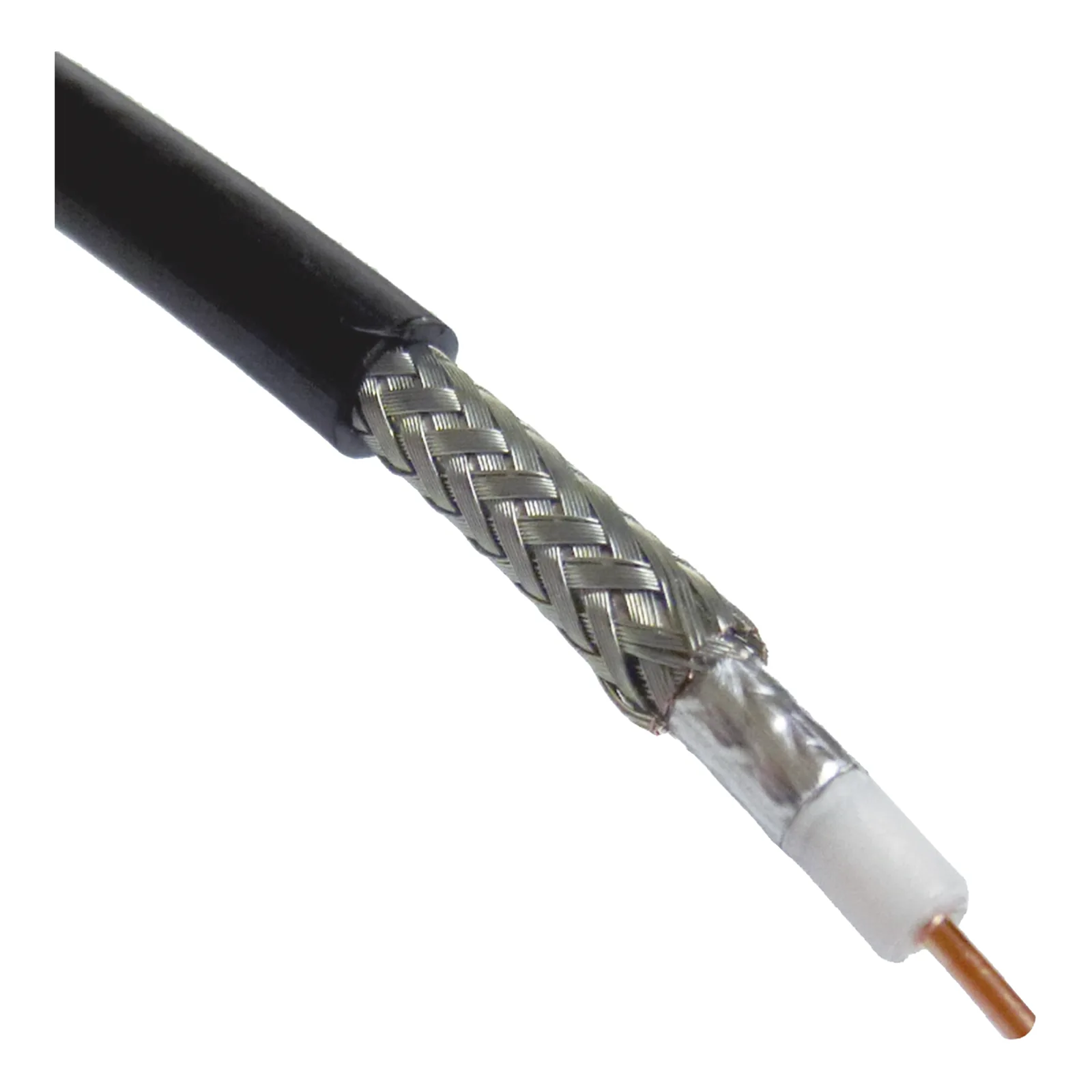 Carrete de 305 Metros (1000 Pies) de Cable Coaxial RG-58, 50 Ohms con Conductor Sólido de Cobre