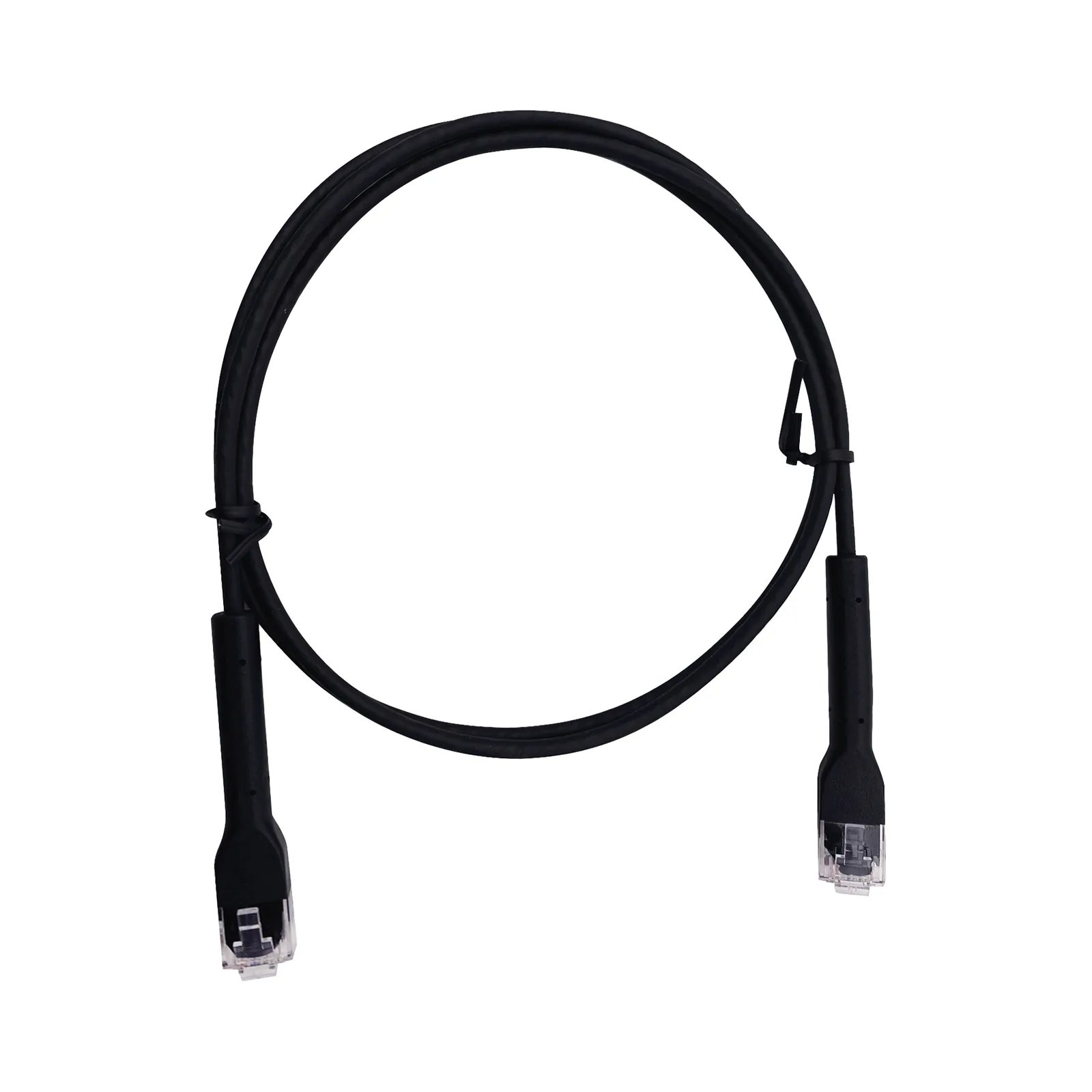 Mini Patch Cord Cat6 Ultra Slim 0.5 Metros (1.64 Pies) Negro Ahorra Espacio sin Organizadores, con Bota Flexible