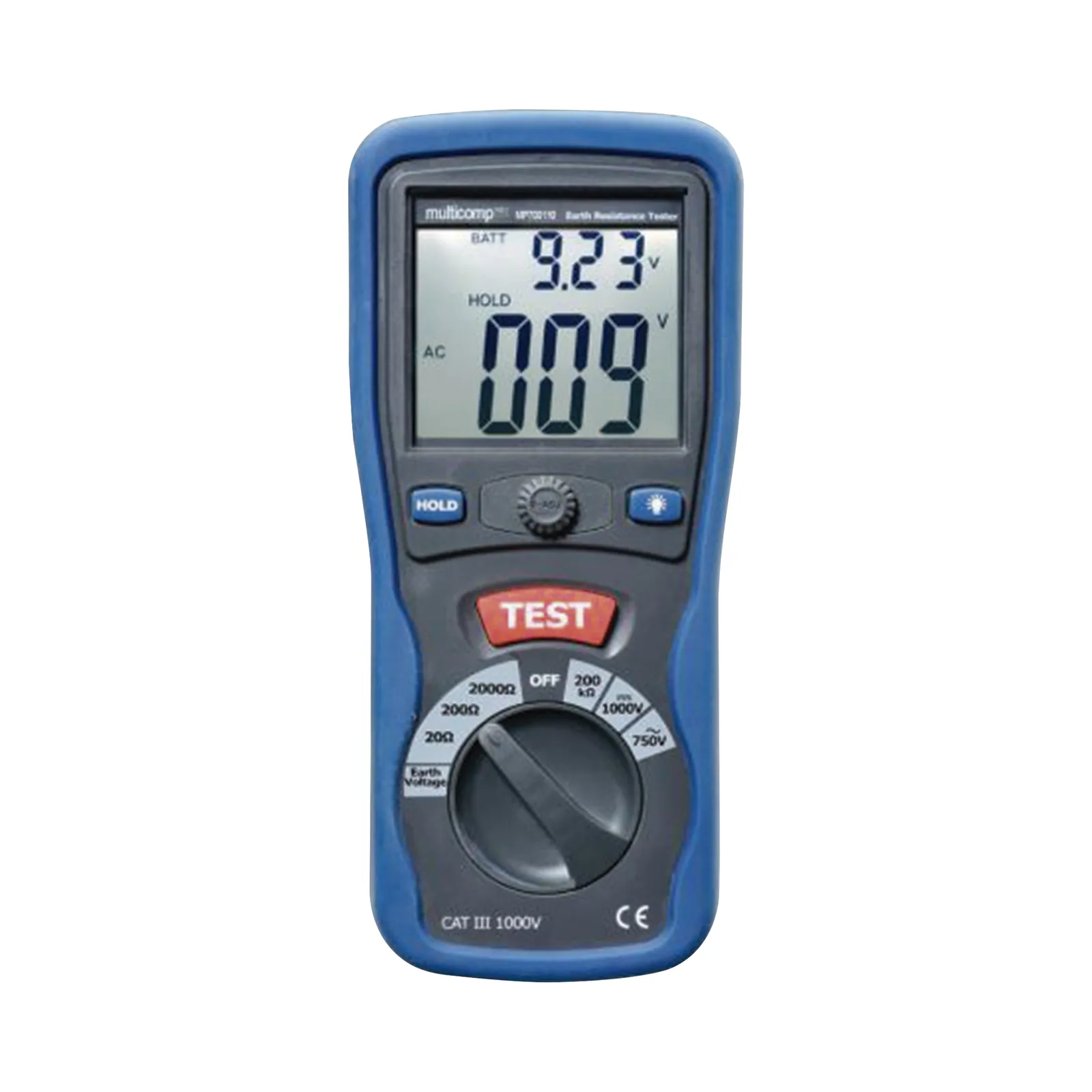 KIT de Medidor de Resistencia a Tierra Digital ( Terrómetro ), a 3 hilos CAT III / 1000 V.