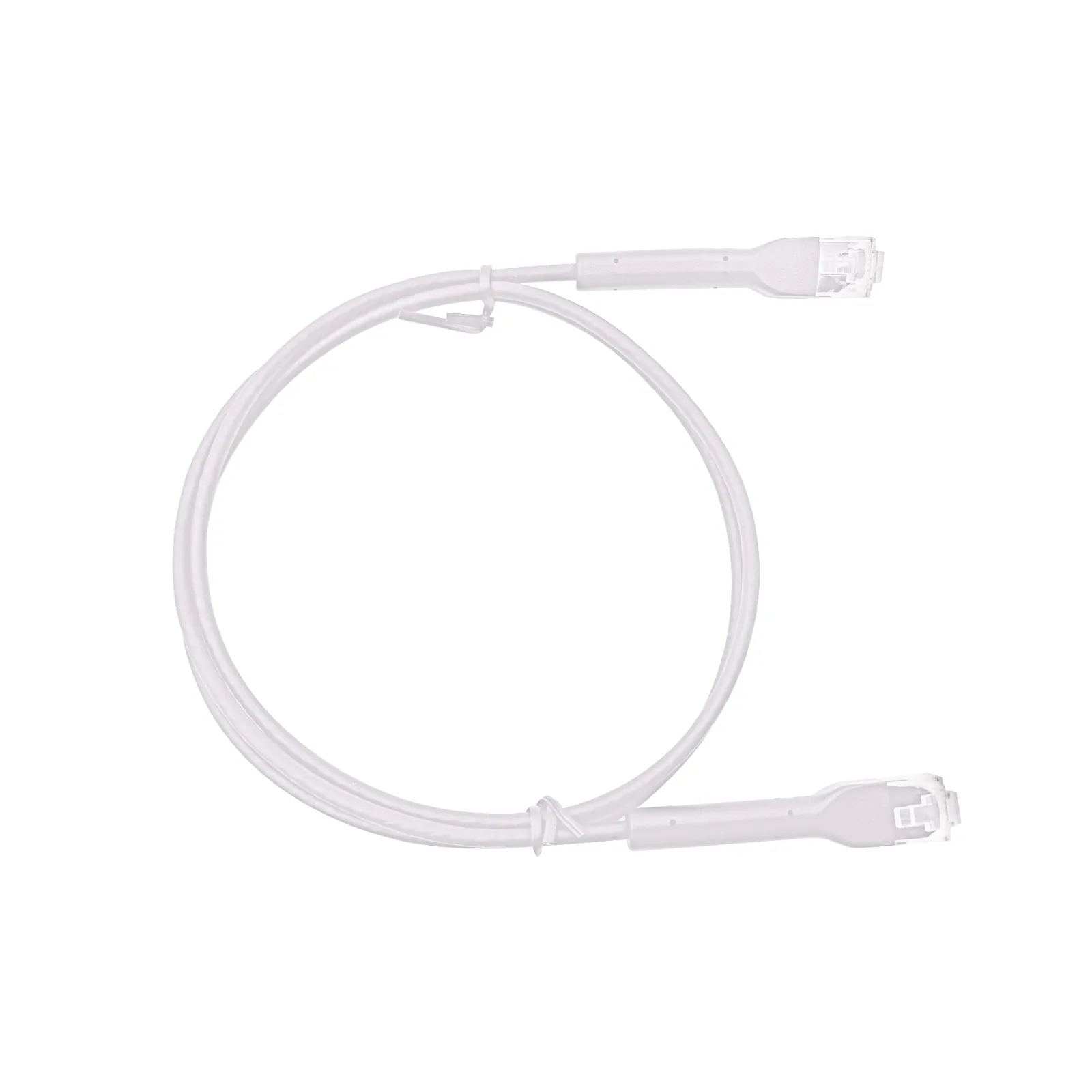 Mini Patch Cord Cat6 Ultra Slim 5 Metros (16.40 Pies) Blanco Ahorra Espacio sin Organizadores, con Bota Flexible