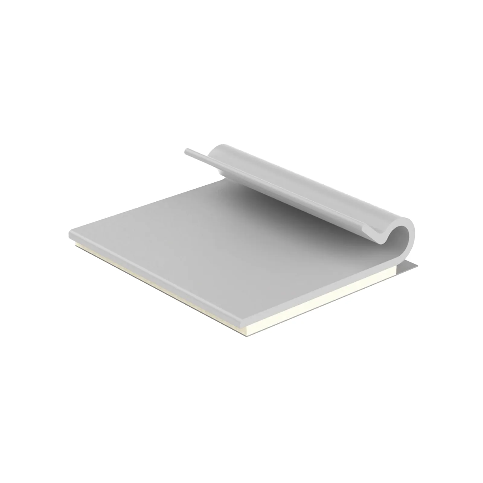 Clip Adhesivo Tipo J, Para Cables de Hasta 4.8 mm de Diámetro, Uso Interior, Color Gris, Paquete de 100pz