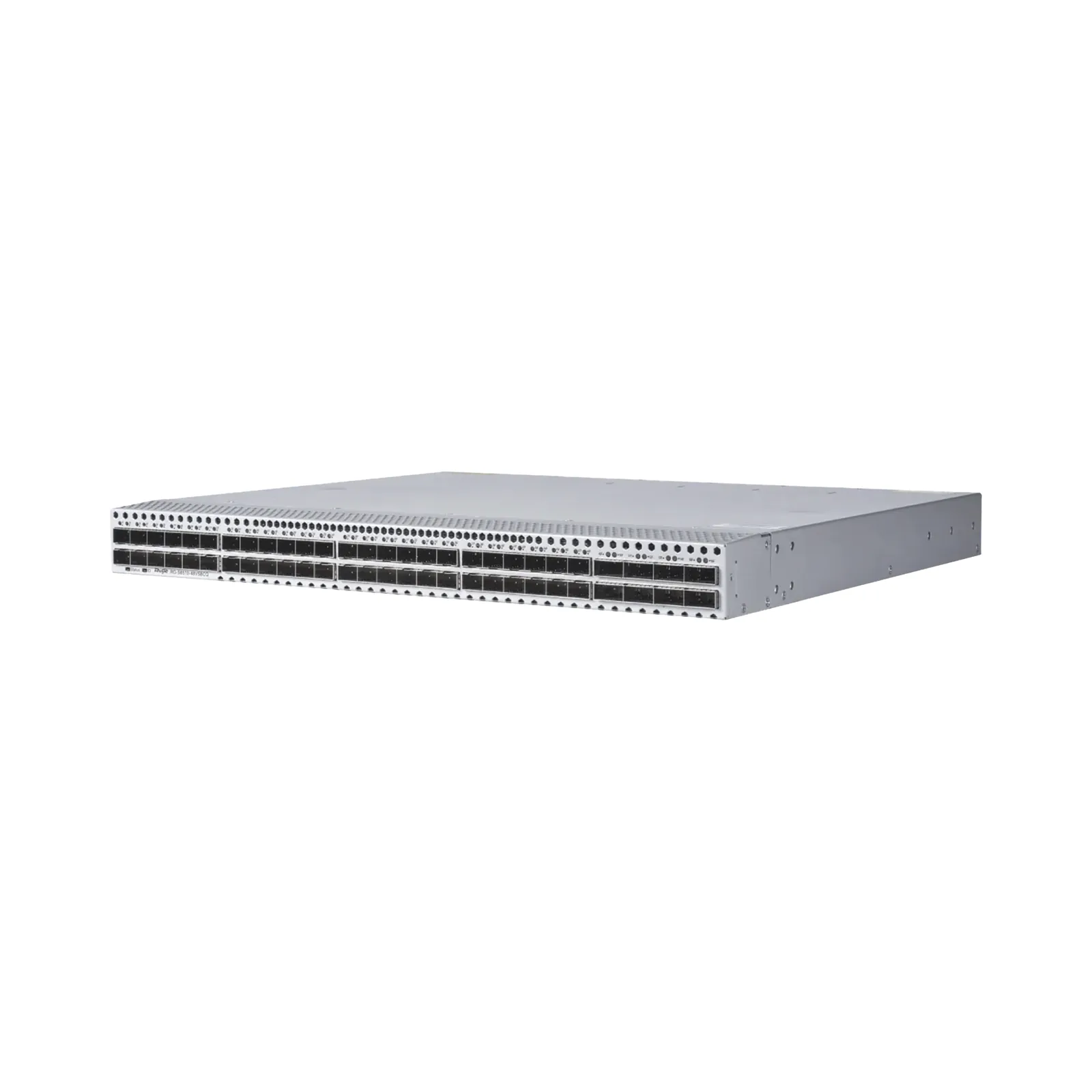 Switch Data Center 25G/100G / 48 Puertos SFP28 25G + 8 QSFP28 100G / 4.0 Tbps 2000 Mpps RDMA RoCEv2 / Capa 3 VXLAN EVPN Spine-Leaf BGP OSPF / M-LAG PFC ECN Lossless Ethernet / 1 RU Fuentes 1+1 Hot-Swap