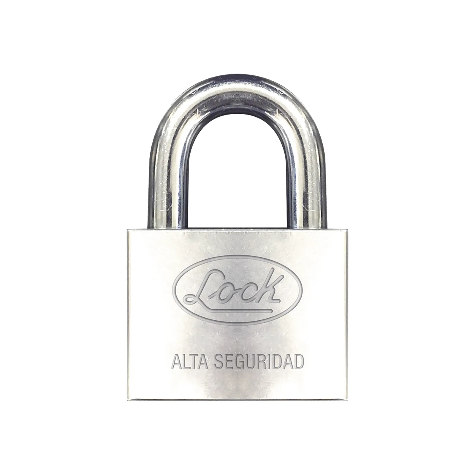 Candado de hierro alta seguridad con llave de disco/ Acabado Cromado/ Llaves Abloy/ Medida de Horquilla 34 mm.