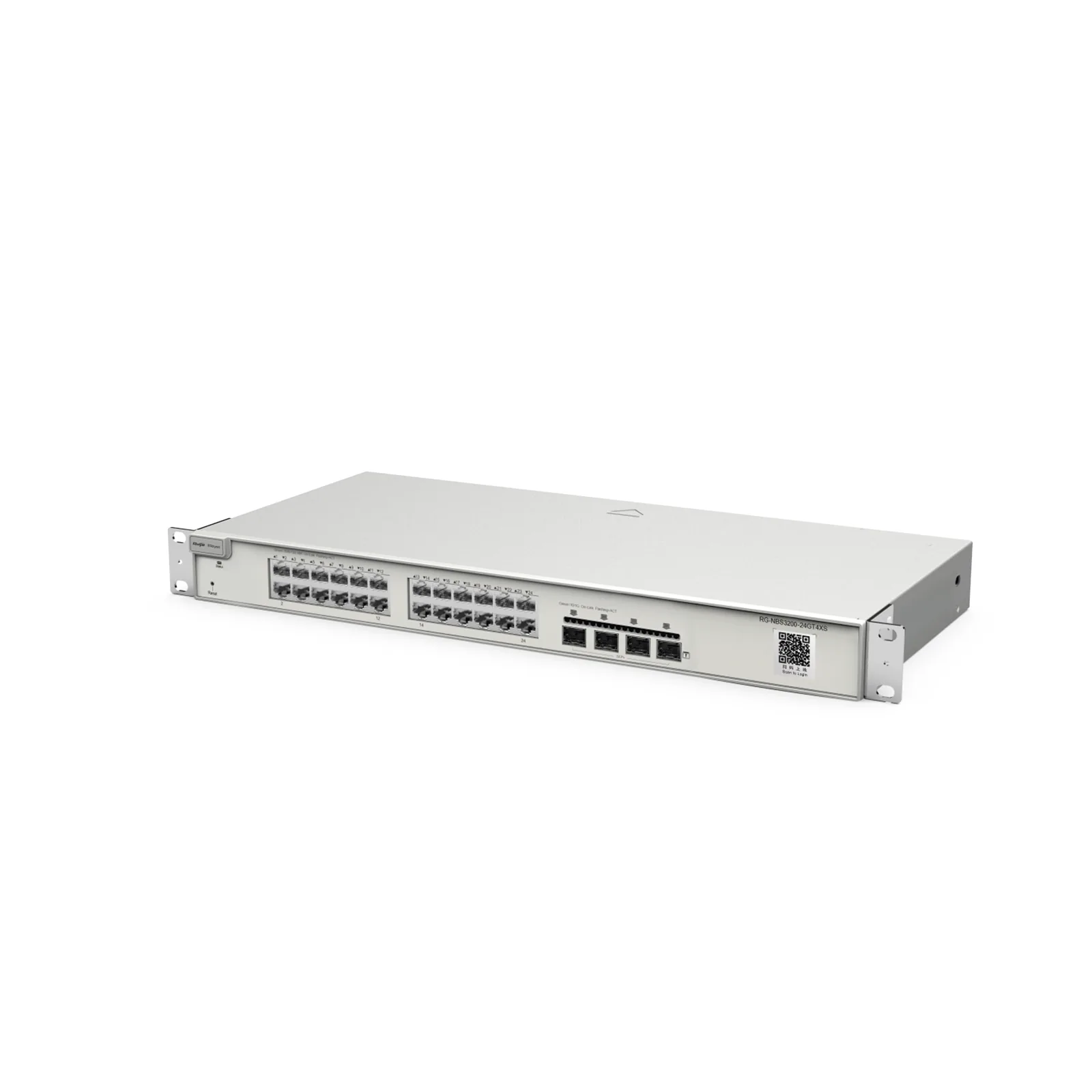 Switch Administrable Capa 2+ Plus, con 24 puertos Gigabit, 4 puertos SFP+ para fibra 10Gb, gestión gratuita desde la nube.